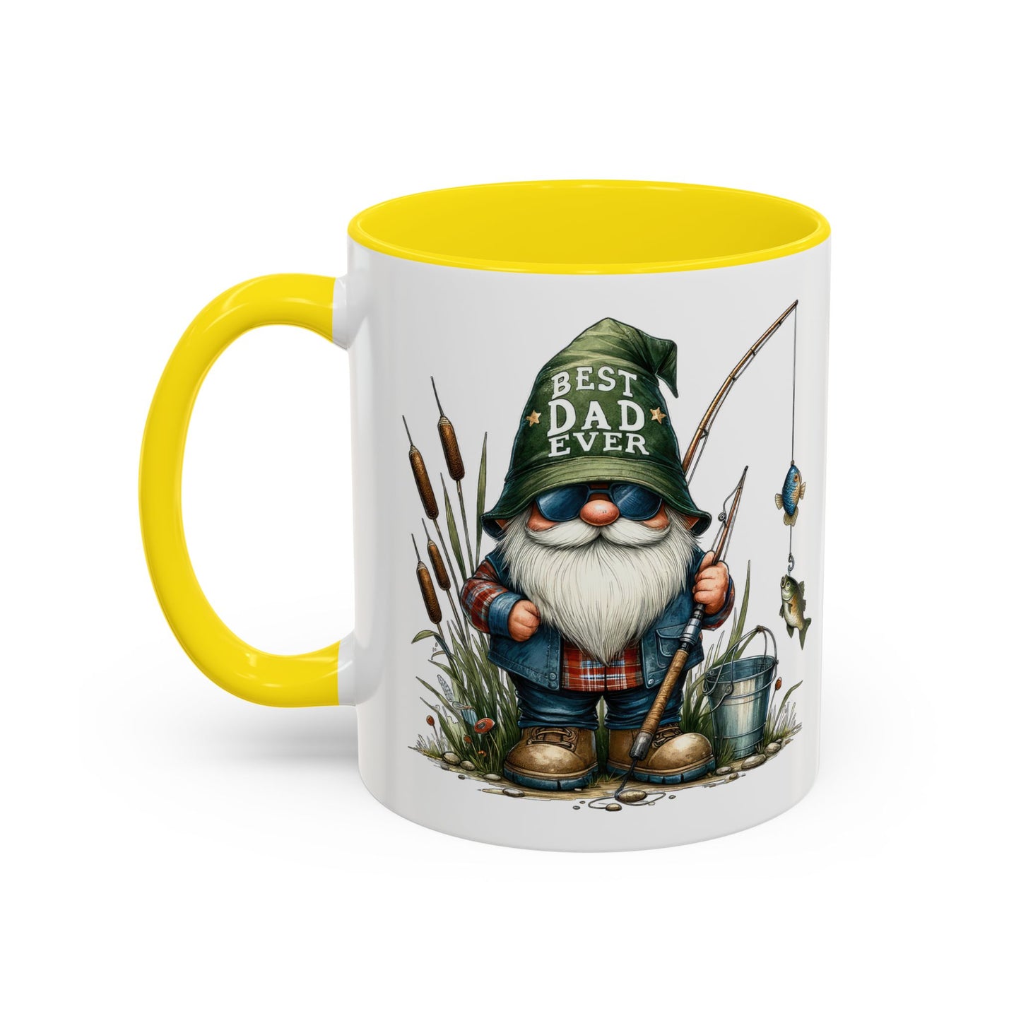 Fishing Gnome Mug – Best Dad Ever, Perfect Gift for Father's Day, Fisherman Coffee Cup, Unique Gifting for Dads, Fun Dad Mugs