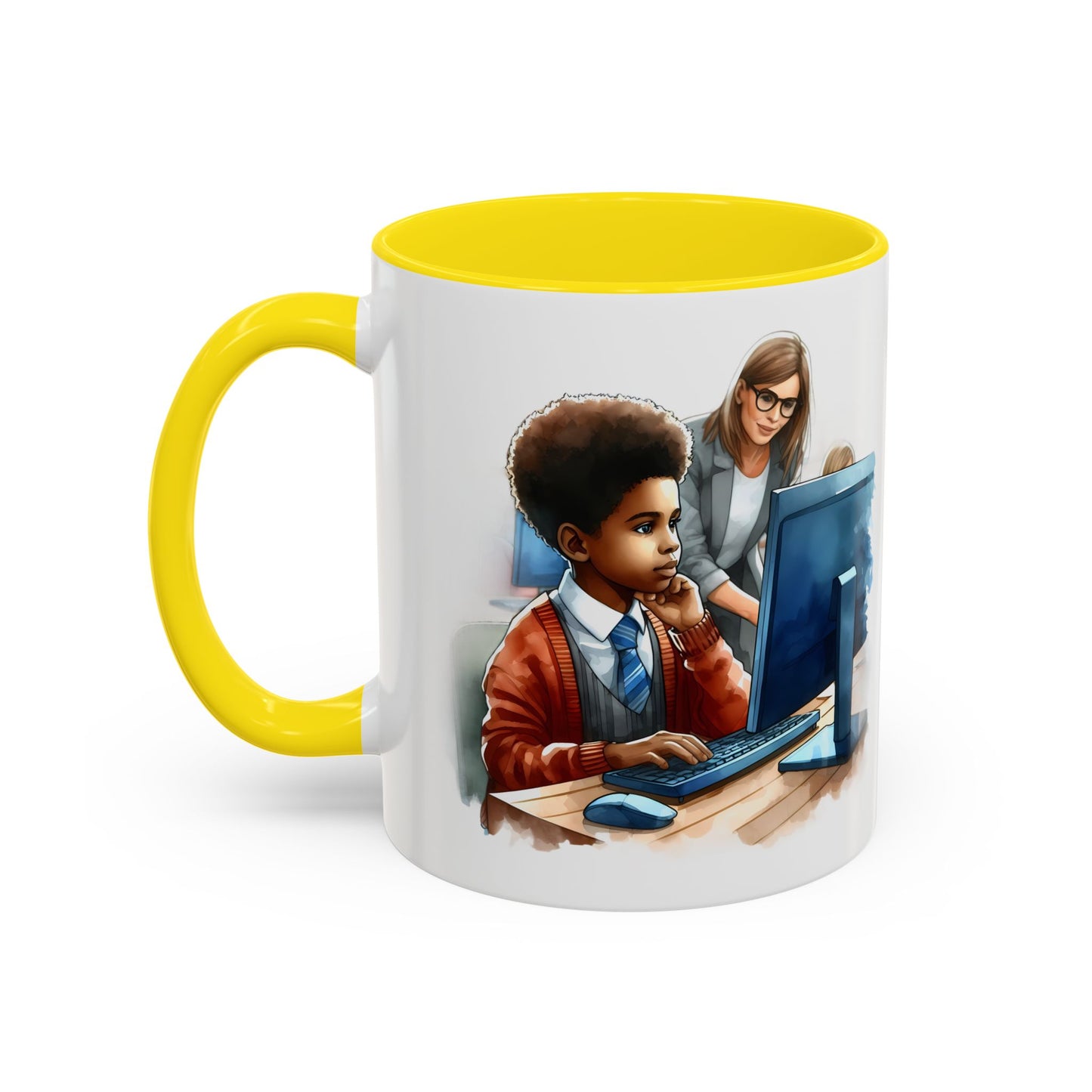 Inclusive Learning Accent Coffee Mug, Motivational Teacher Gift, Educational Office Decor, Student Appreciation, Classroom Supplies