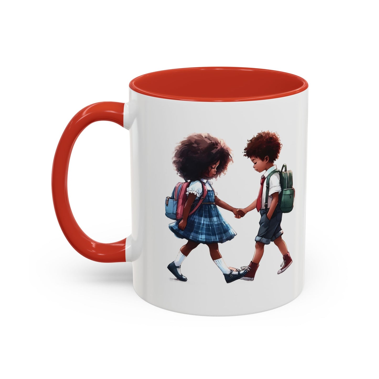 Heartwarming Kids Friendship Coffee Mug, Cute Kid Artwork Mug, Back to School Gift, Family Gift, Coffee Lover Gift