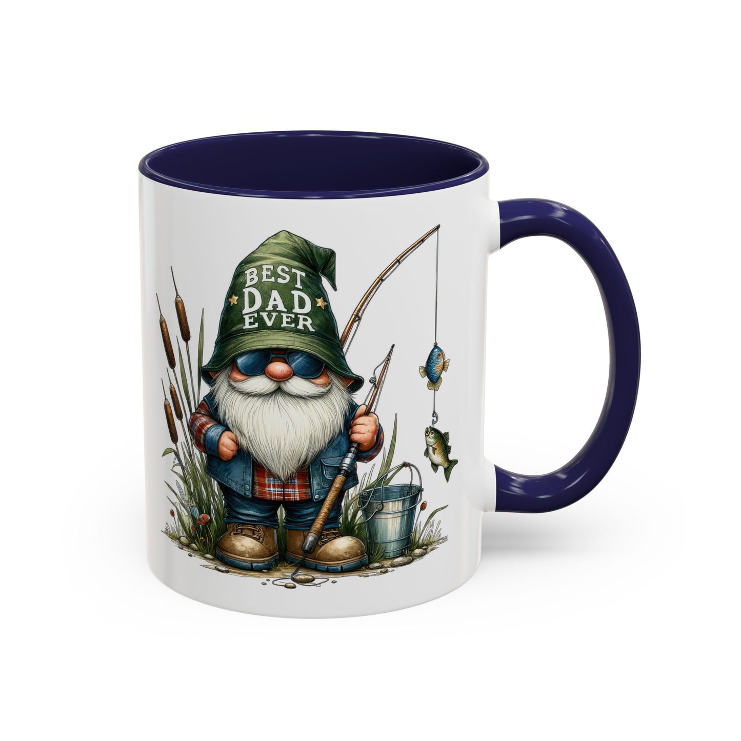 Fishing Gnome Mug – Best Dad Ever, Perfect Gift for Father's Day, Fisherman Coffee Cup, Unique Gifting for Dads, Fun Dad Mugs