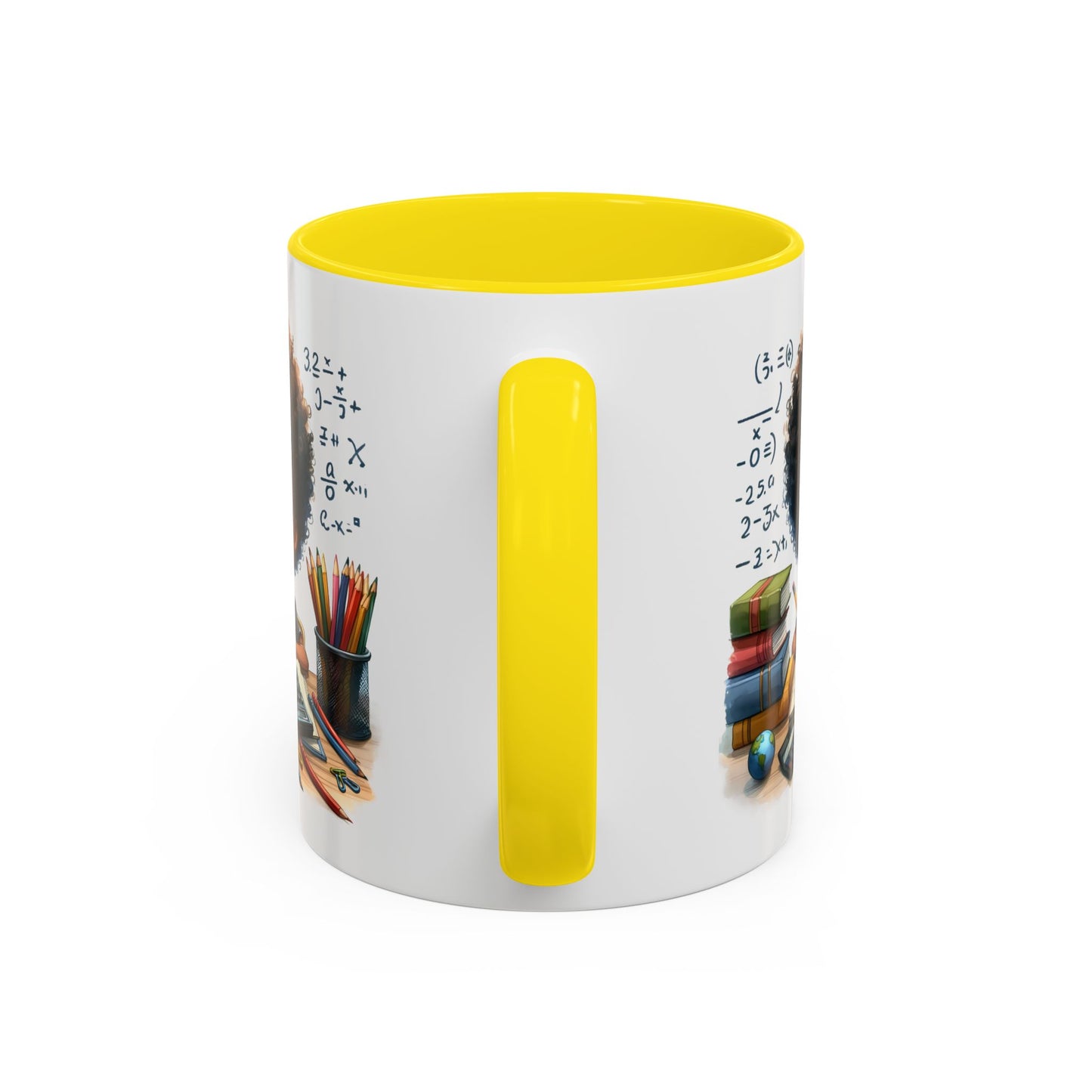 Cute Academic Accent Coffee Mug - Fun Mug for Students, Personalized Teacher Gift, Unique Gift for Scholars, Black Mug with Artwork