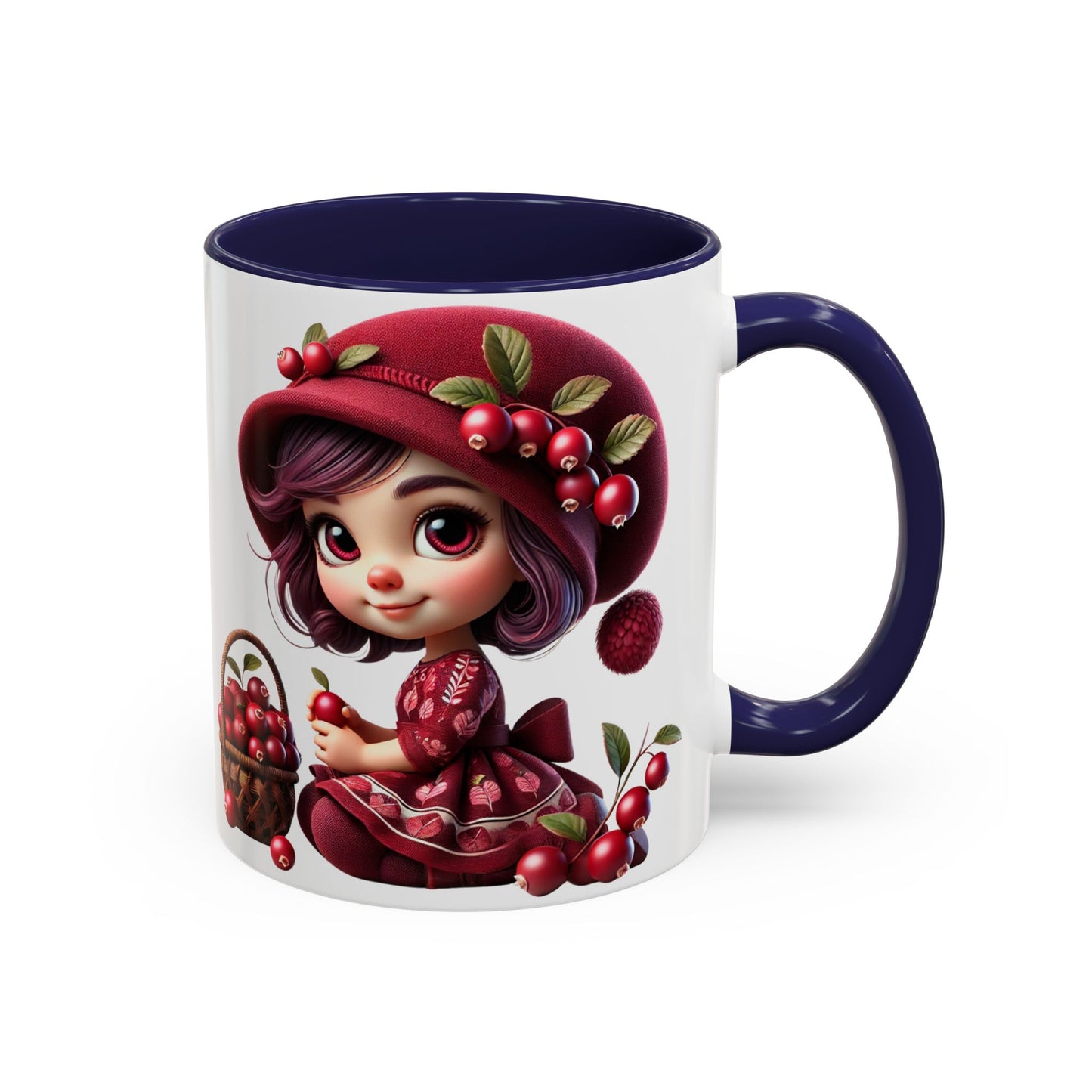 Charming Cherry Blossom Accent Coffee Mug | Cute Character Design | Perfect Gift for Tea Lovers & Special Occasions