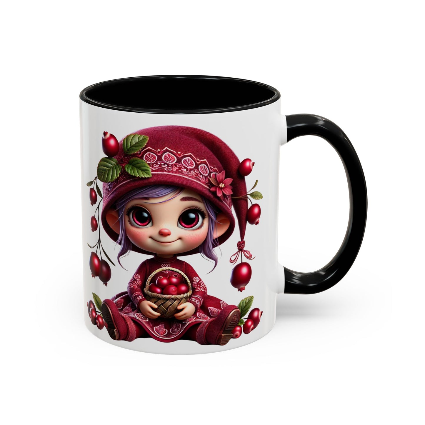 Cute Cherry Character Coffee Mug - 11oz & 15oz, Perfect for Cozy Mornings