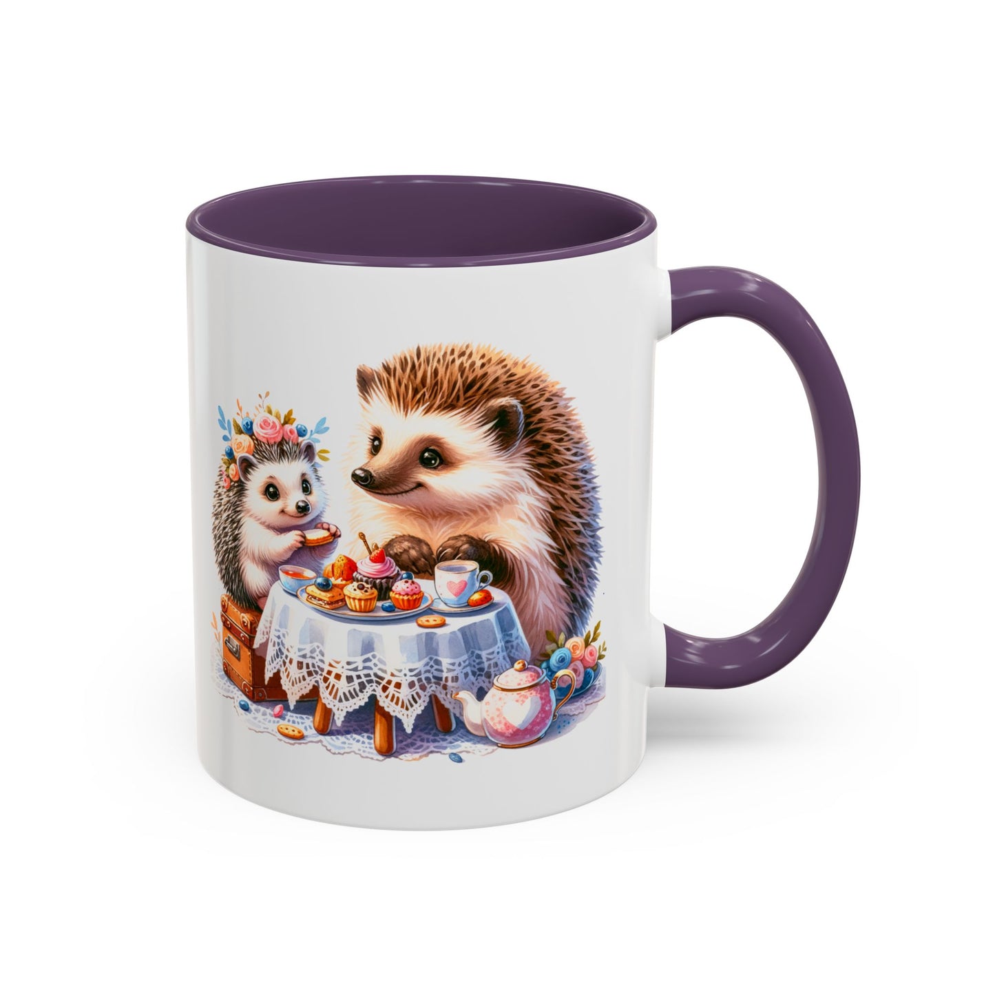 Adorable Hedgehog Accent Coffee Mug - Cute Animal Lover Gift, Nature Coffee Cup, Home & Kitchen Decor, Perfect for Friends & Family