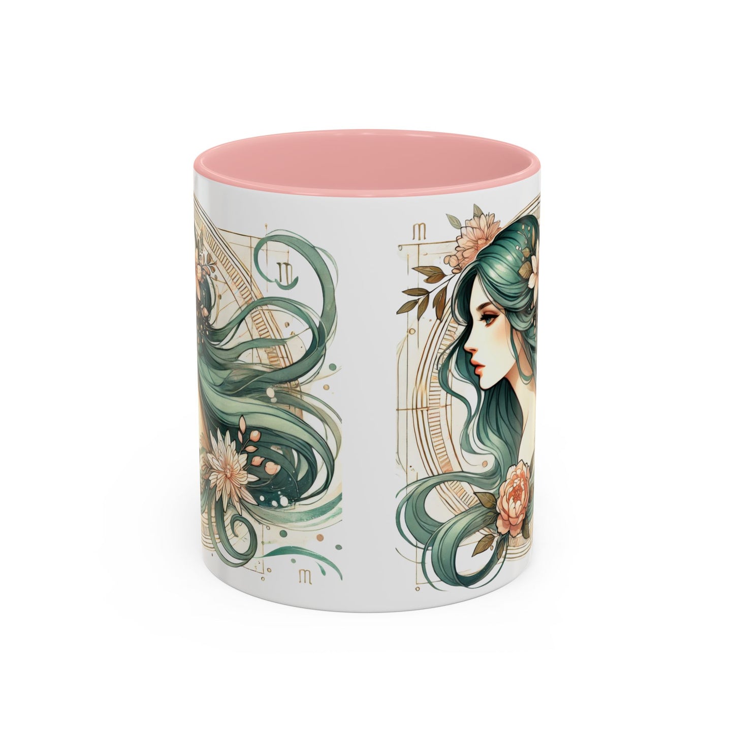 Elegant Floral Accent Coffee Mug - 11oz & 15oz