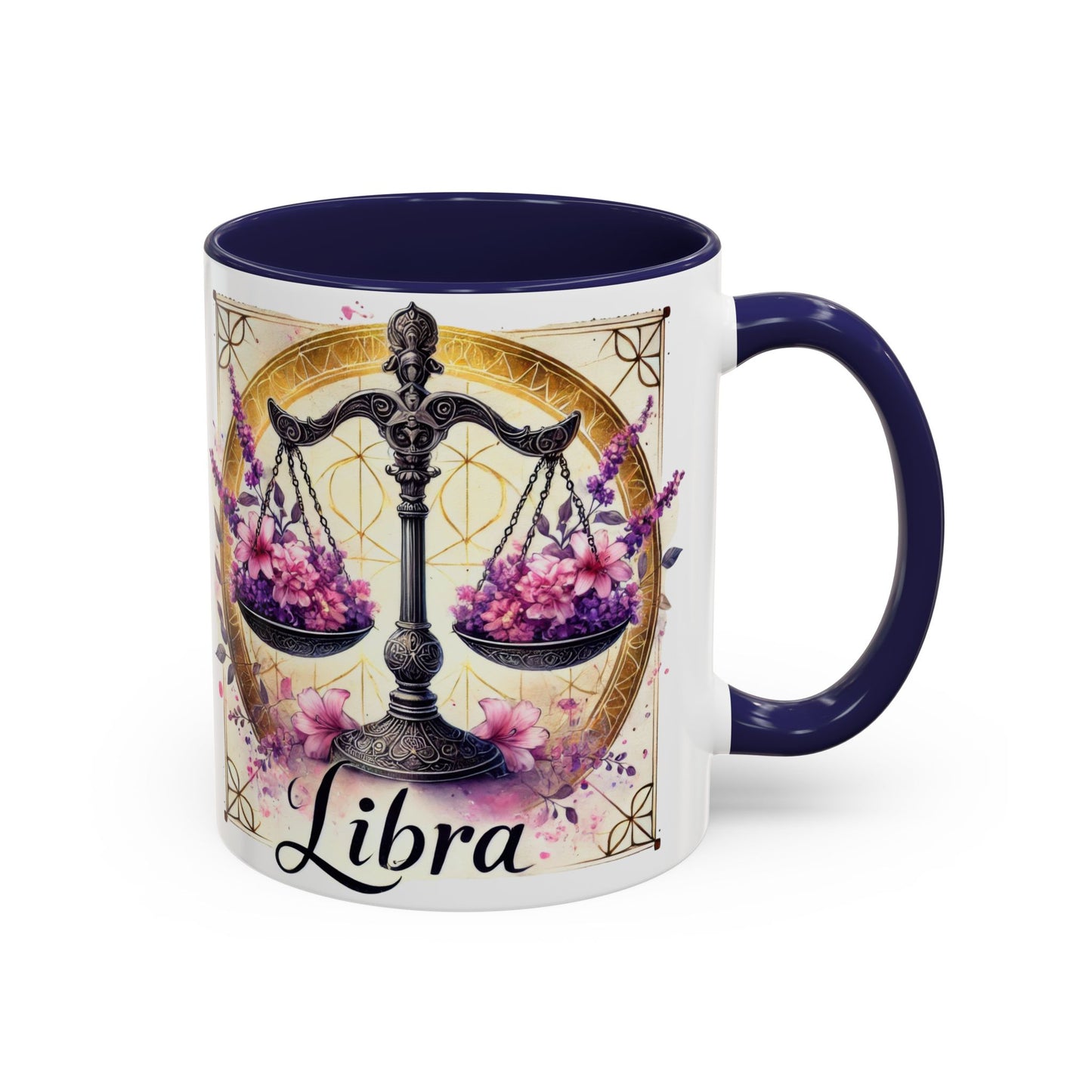 Libra Zodiac Accent Coffee Mug, Horoscope Gift for Astrology Lovers, Cute Libra Decor, Personalized Drinkware, Birthday Gift Idea