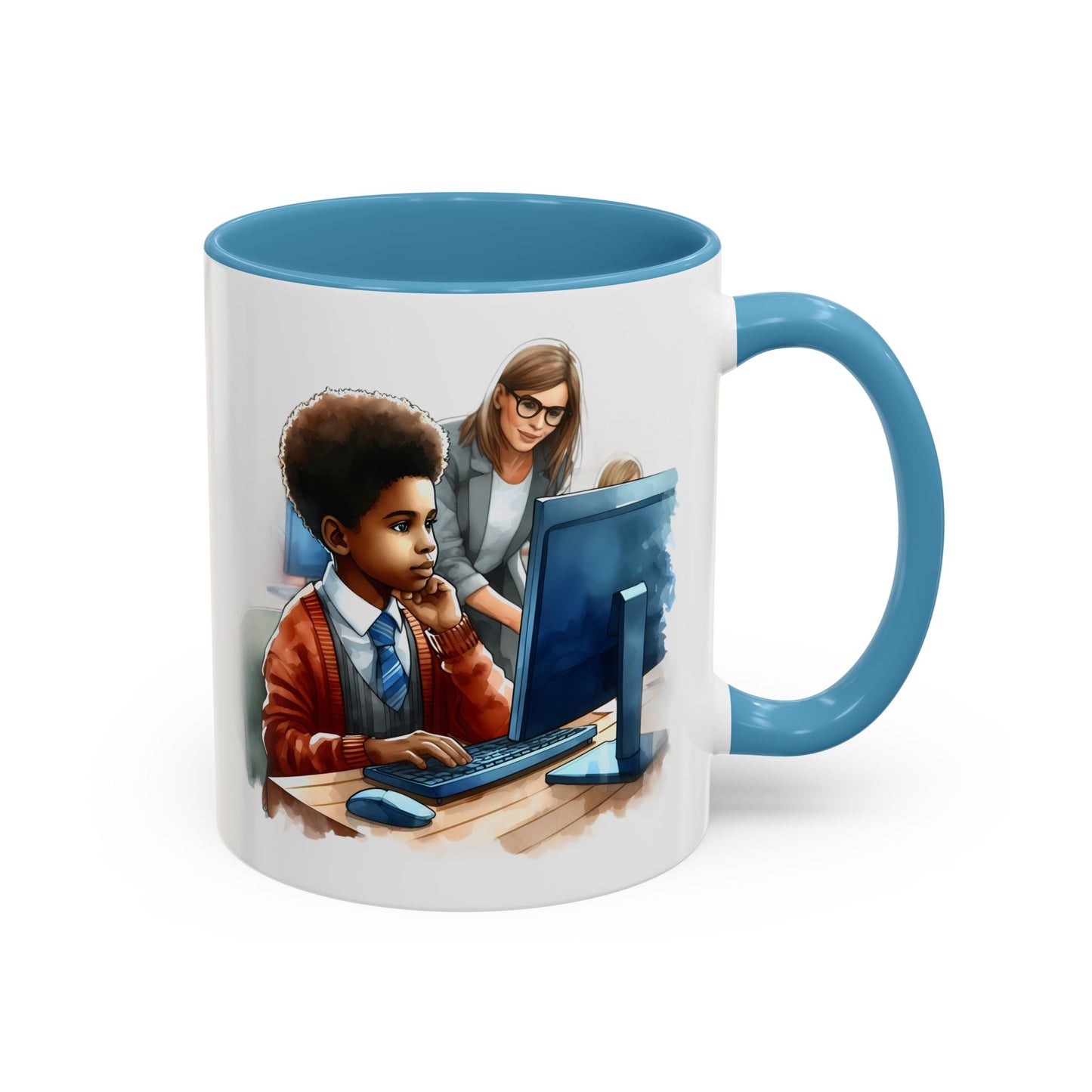 Inclusive Learning Accent Coffee Mug, Motivational Teacher Gift, Educational Office Decor, Student Appreciation, Classroom Supplies