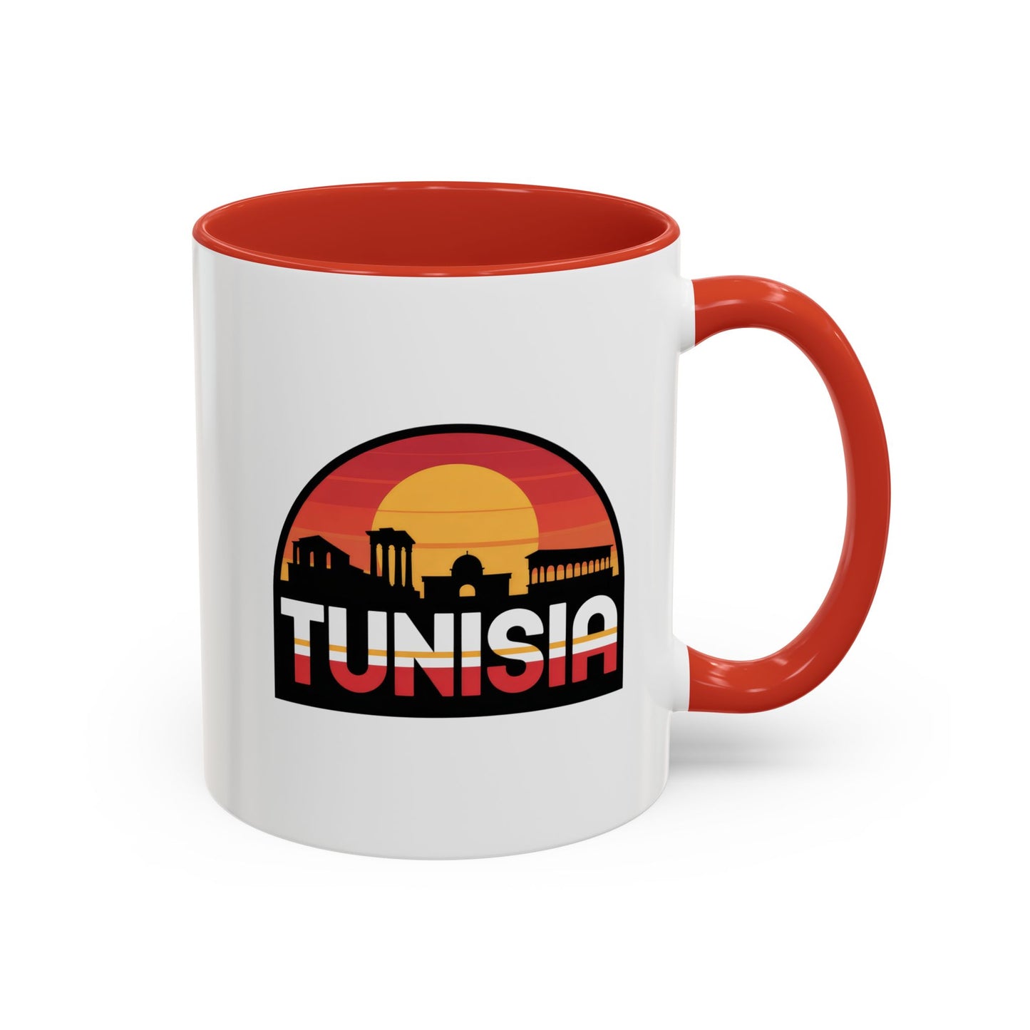 Tunisian Sunset Accent Mug, Coffee Lover Gift, Travel Souvenir, Unique Home Decor, Tea Mug, Vacation Memory