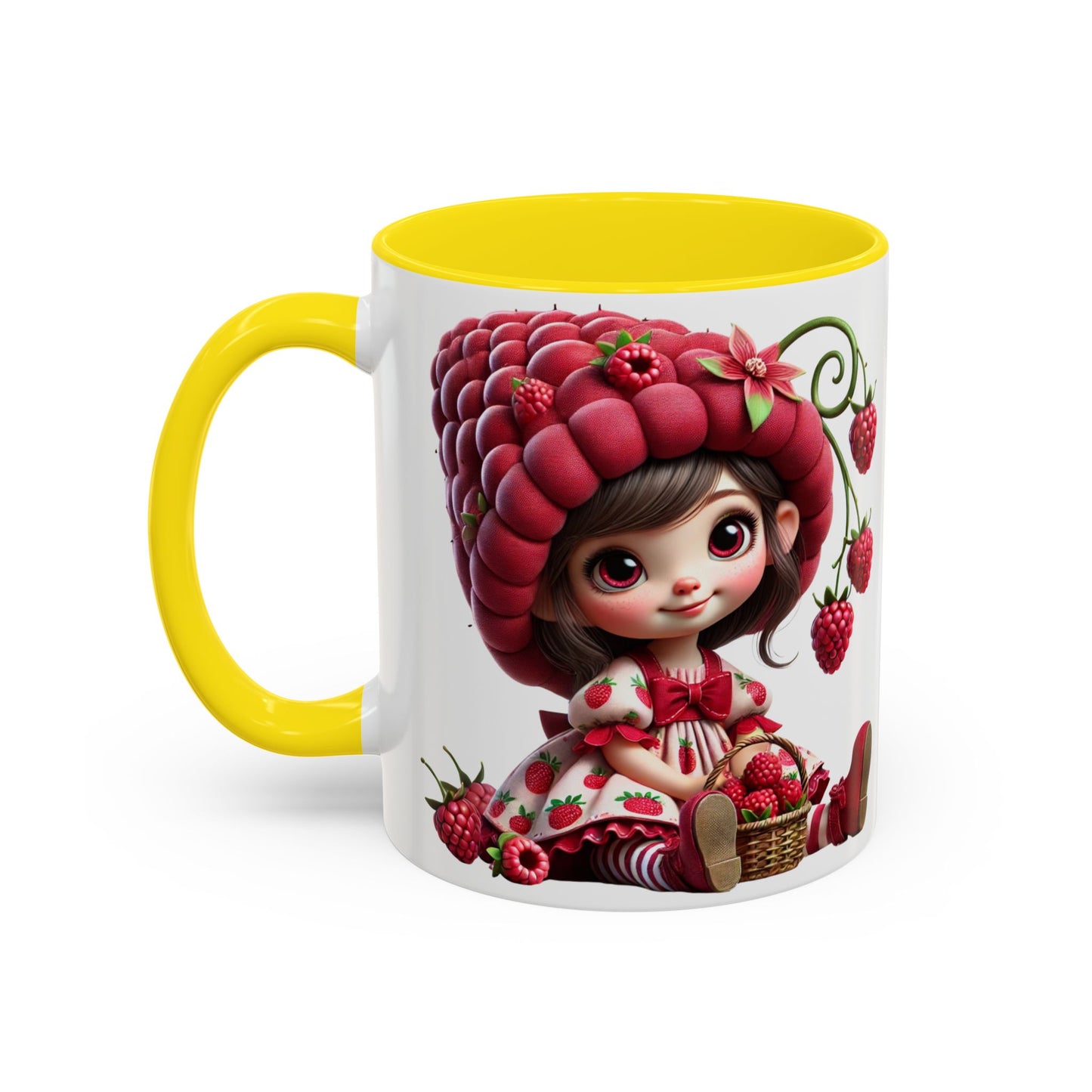 Whimsical Berry Girl Coffee Mug - Perfect for Berry Lovers!