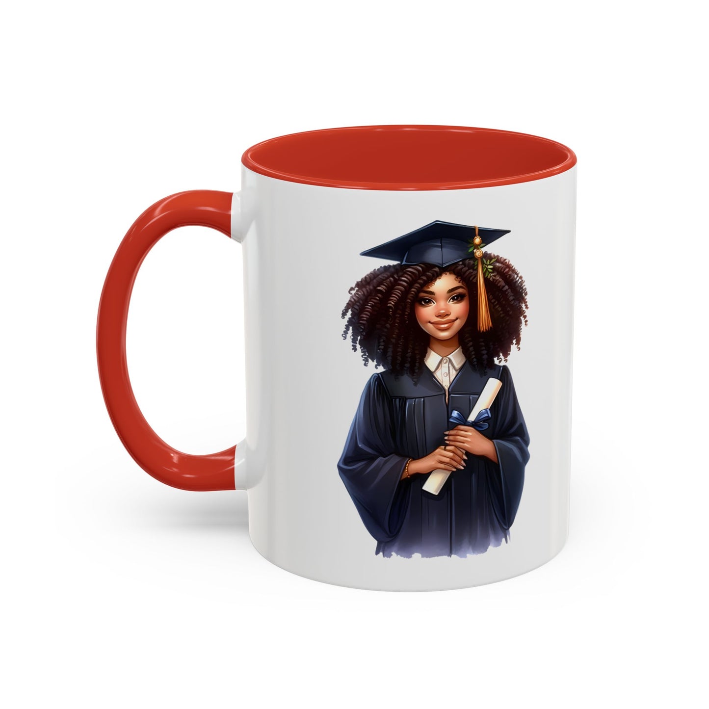 Graduation Celebration Coffee Mug, Inspirational Gift for Graduates, Black Accent Mug, Office Desk Cup, Graduation Keepsake
