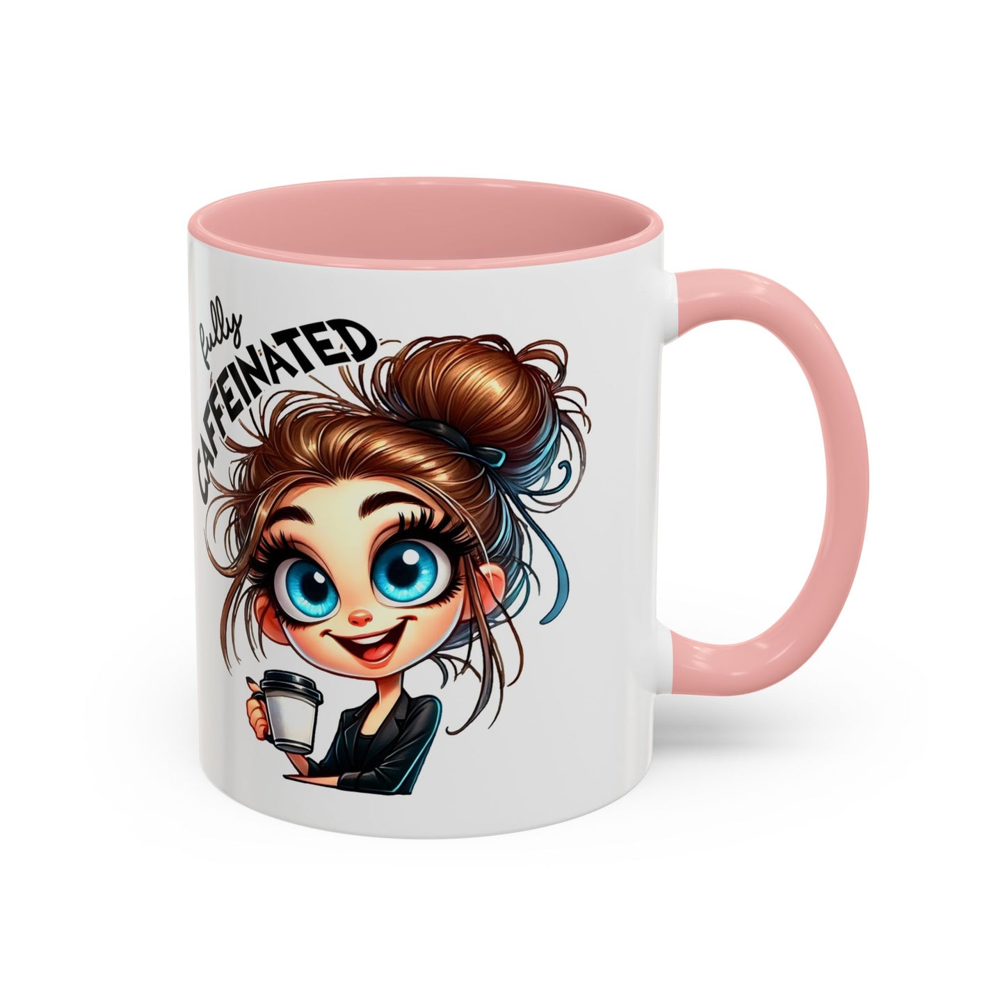 Cute Caffeinated Coffee Mug, Fun Gift for Coffee Lovers, Cute Mug for Home Office, Perfect for Birthdays, Holidays, Relaxation