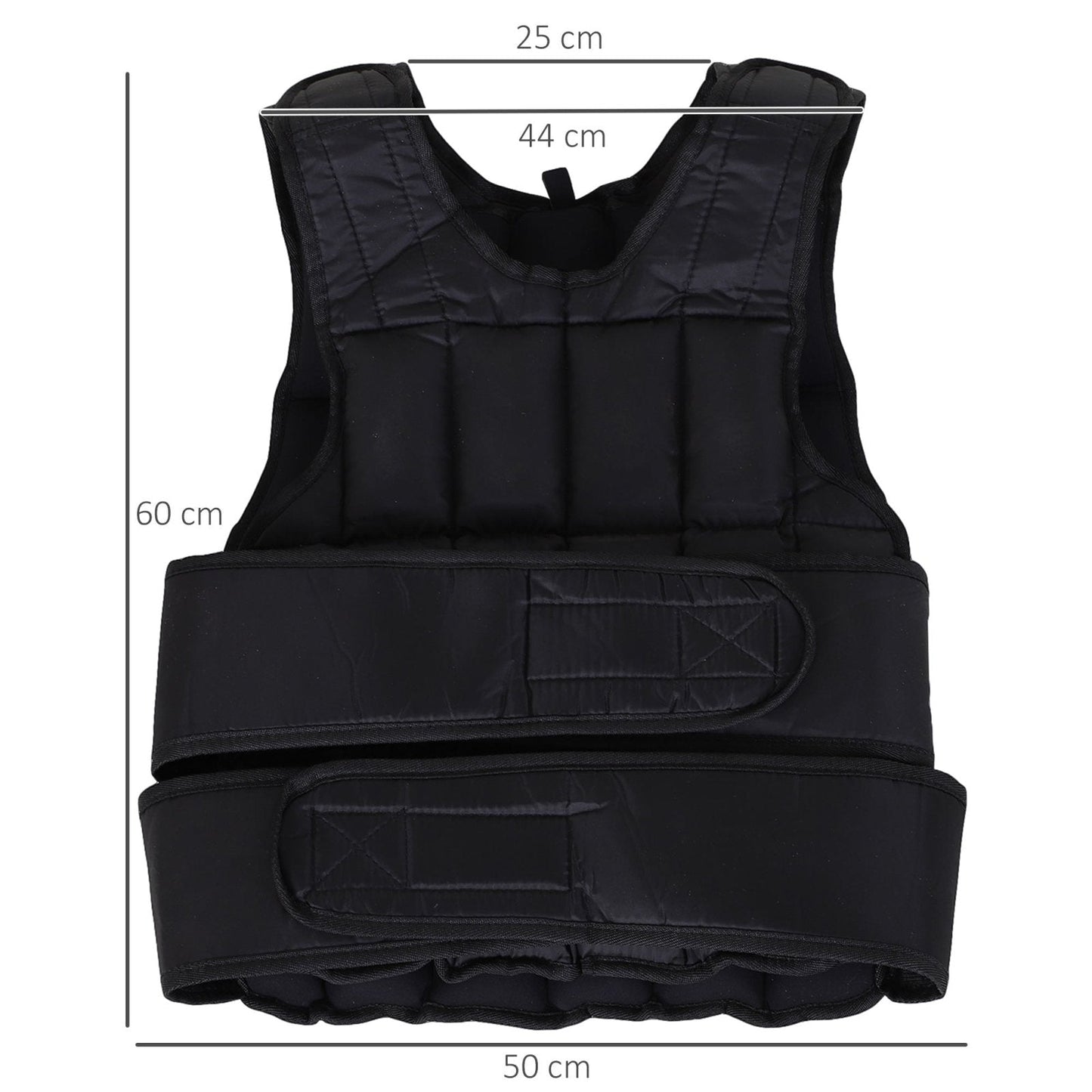 15kg Adjustable Metal Sand Weight Vest Black-2