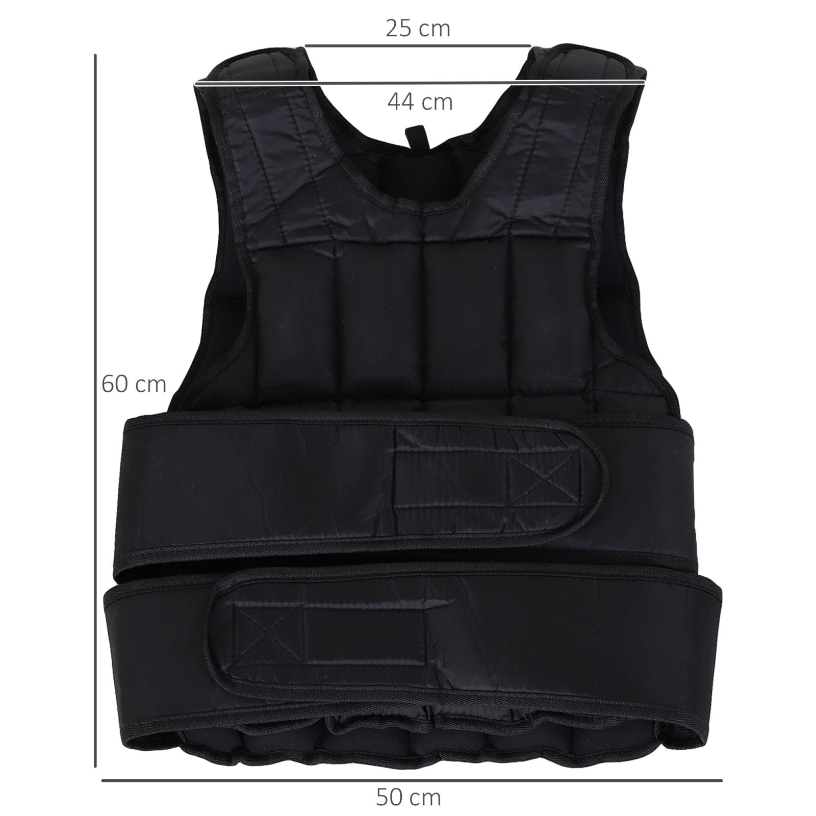 15kg Adjustable Metal Sand Weight Vest Black-2
