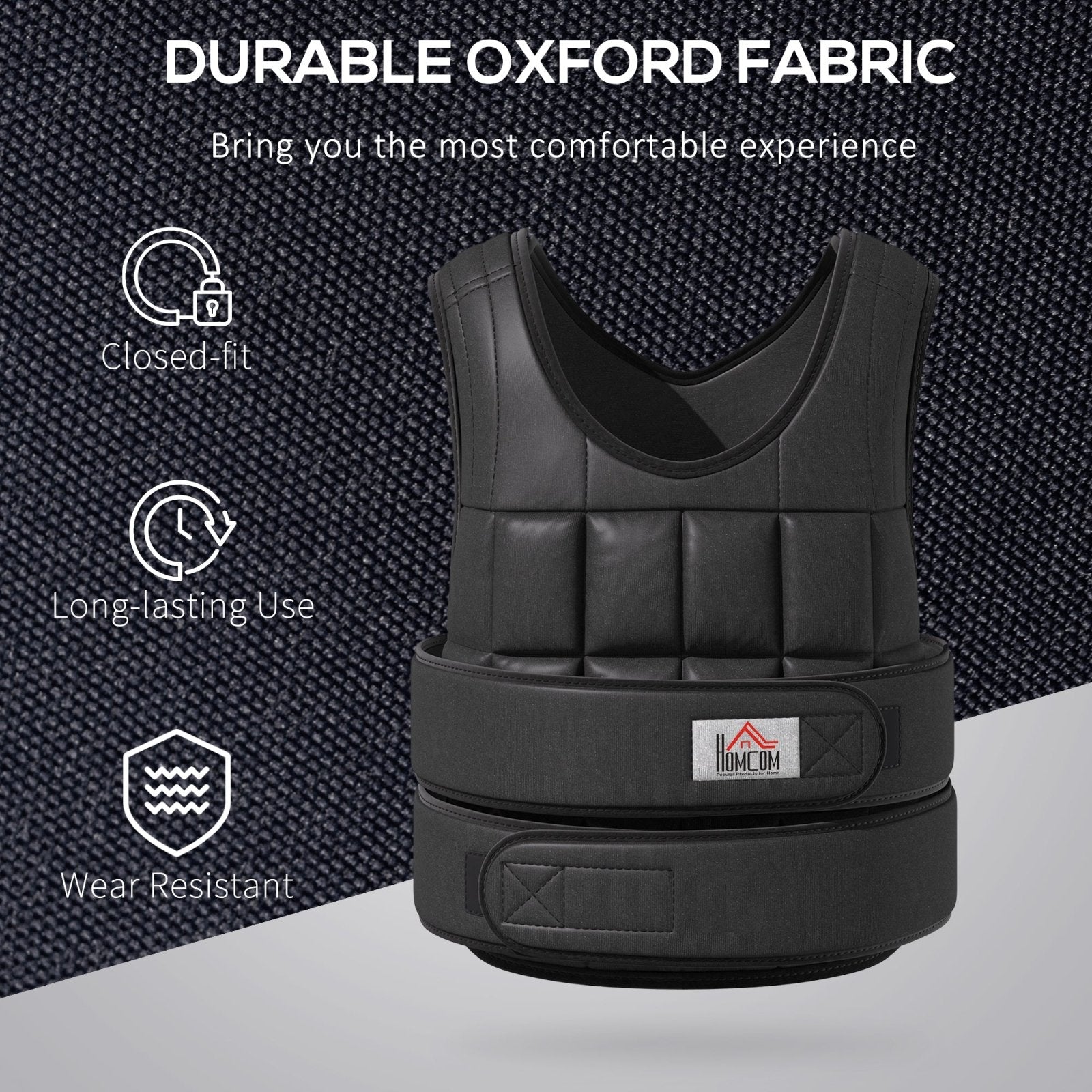 15kg Adjustable Metal Sand Weight Vest Black-3