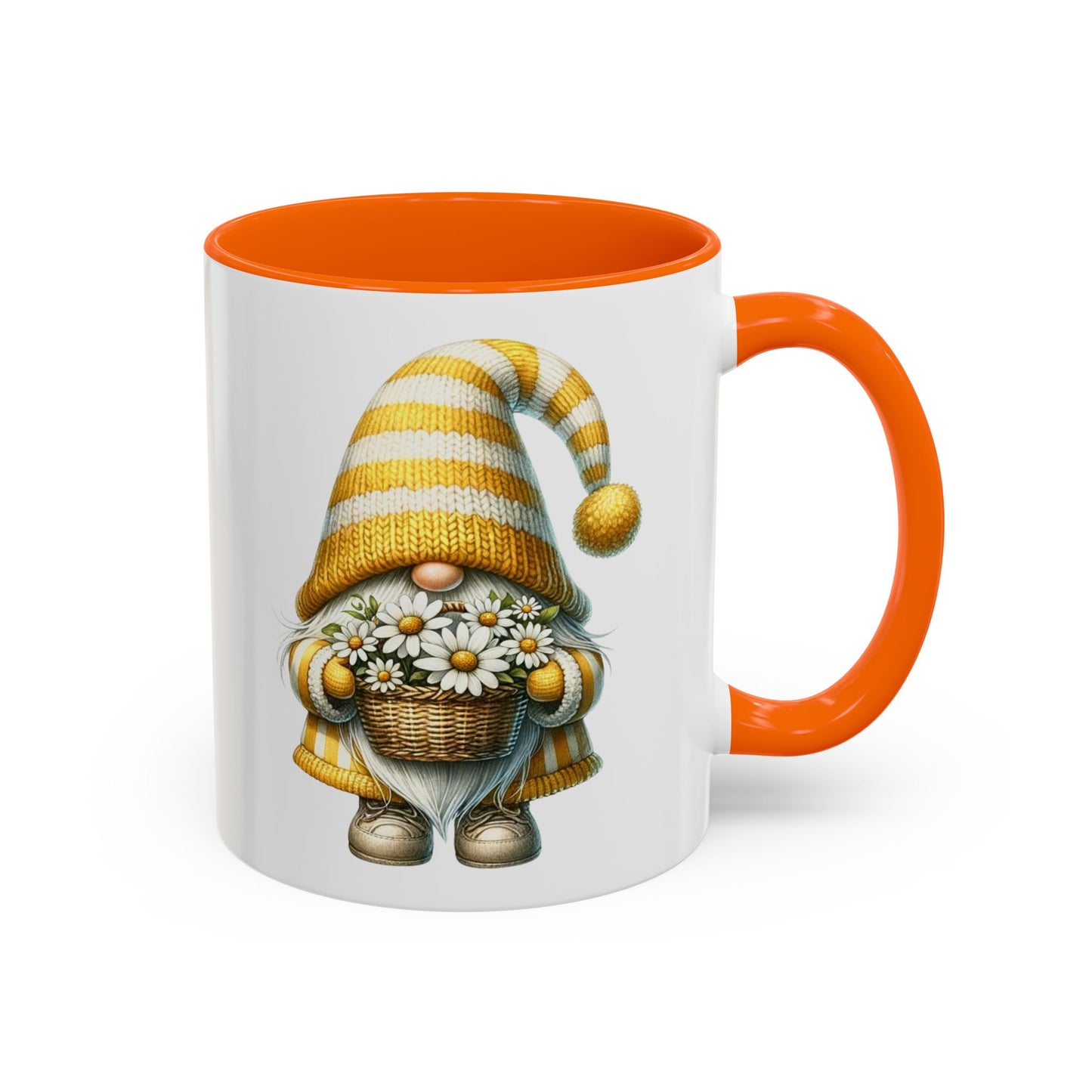 Cheerful Gnome Accent Mug - Perfect for Coffee Lovers, Housewarming Gifts, Spring Decor, Unique Mug Gift, Merry Moments