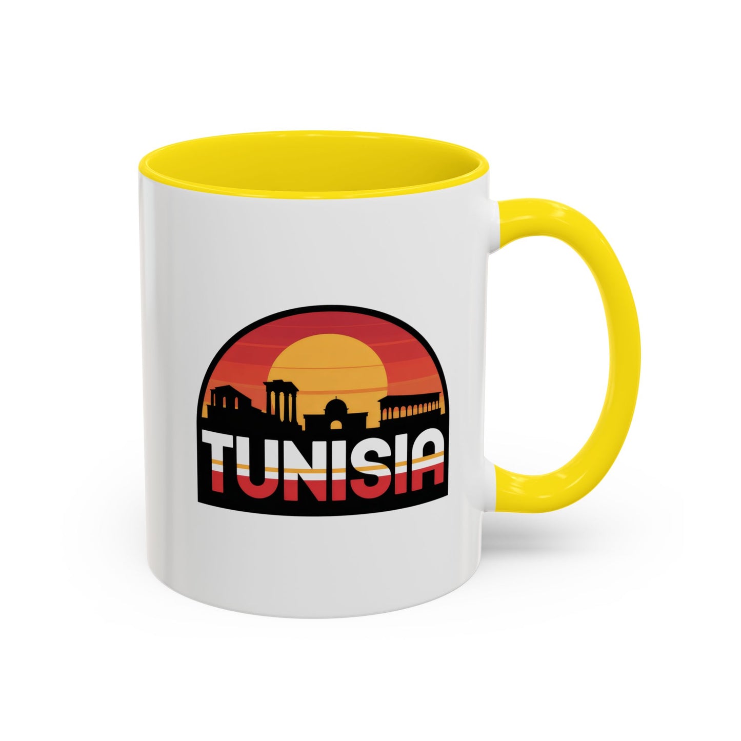 Tunisian Sunset Accent Mug, Coffee Lover Gift, Travel Souvenir, Unique Home Decor, Tea Mug, Vacation Memory