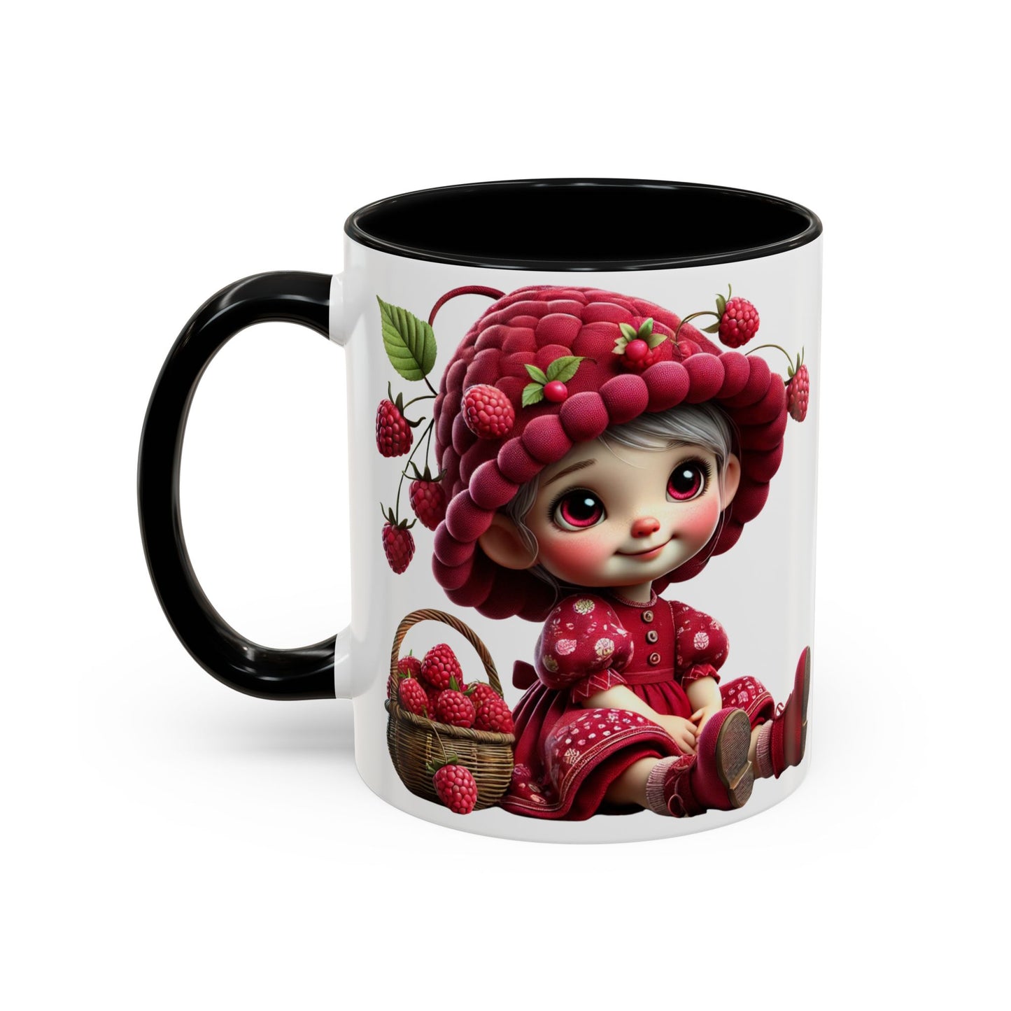 Whimsical Raspberry Character Coffee Mug - 11oz & 15oz