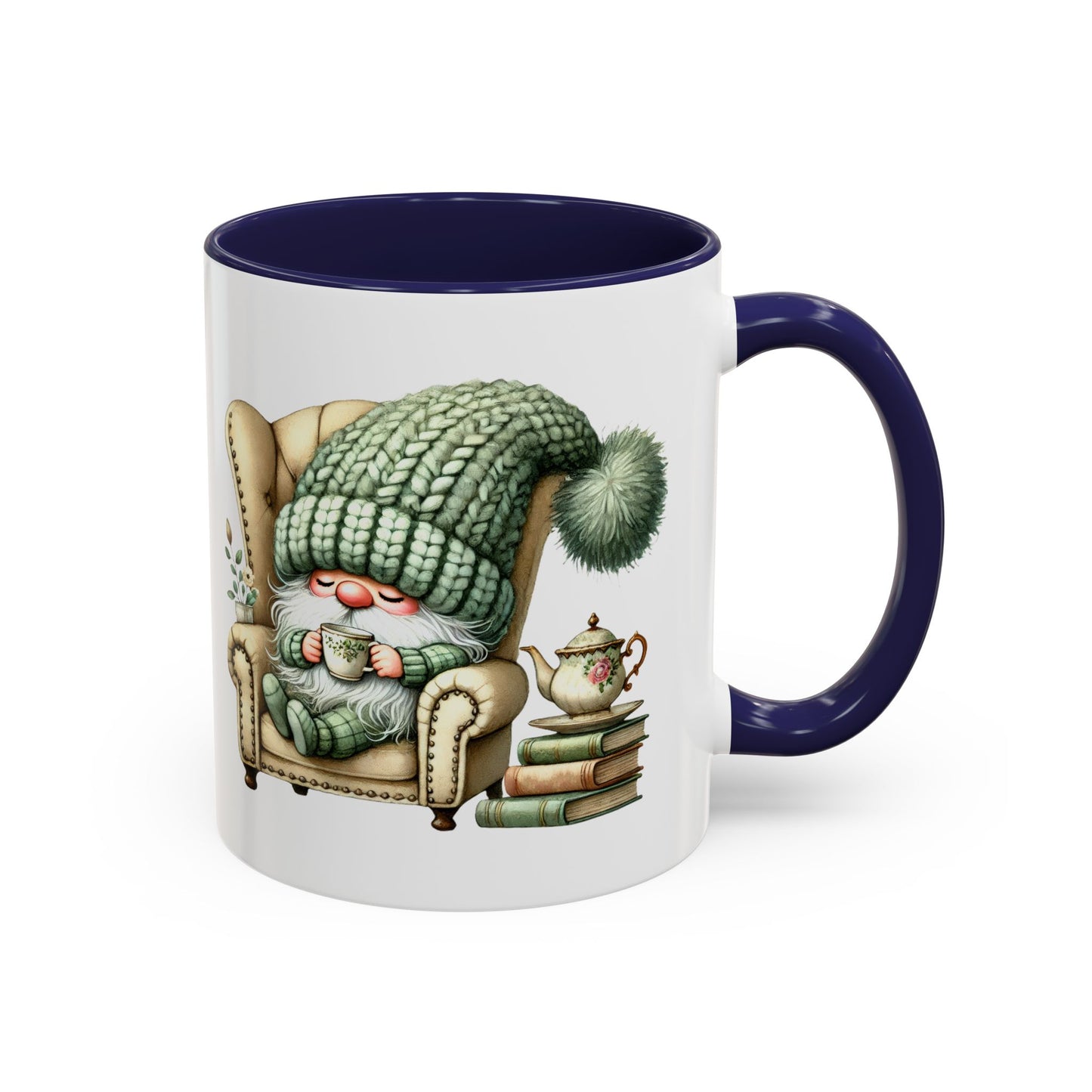 Cozy Gnome Accent Coffee Mug, Cute Gnome Mug, Winter Coffee Cup, Gift for Gnome Lovers, Gnome Decor, Funny Coffee Mug