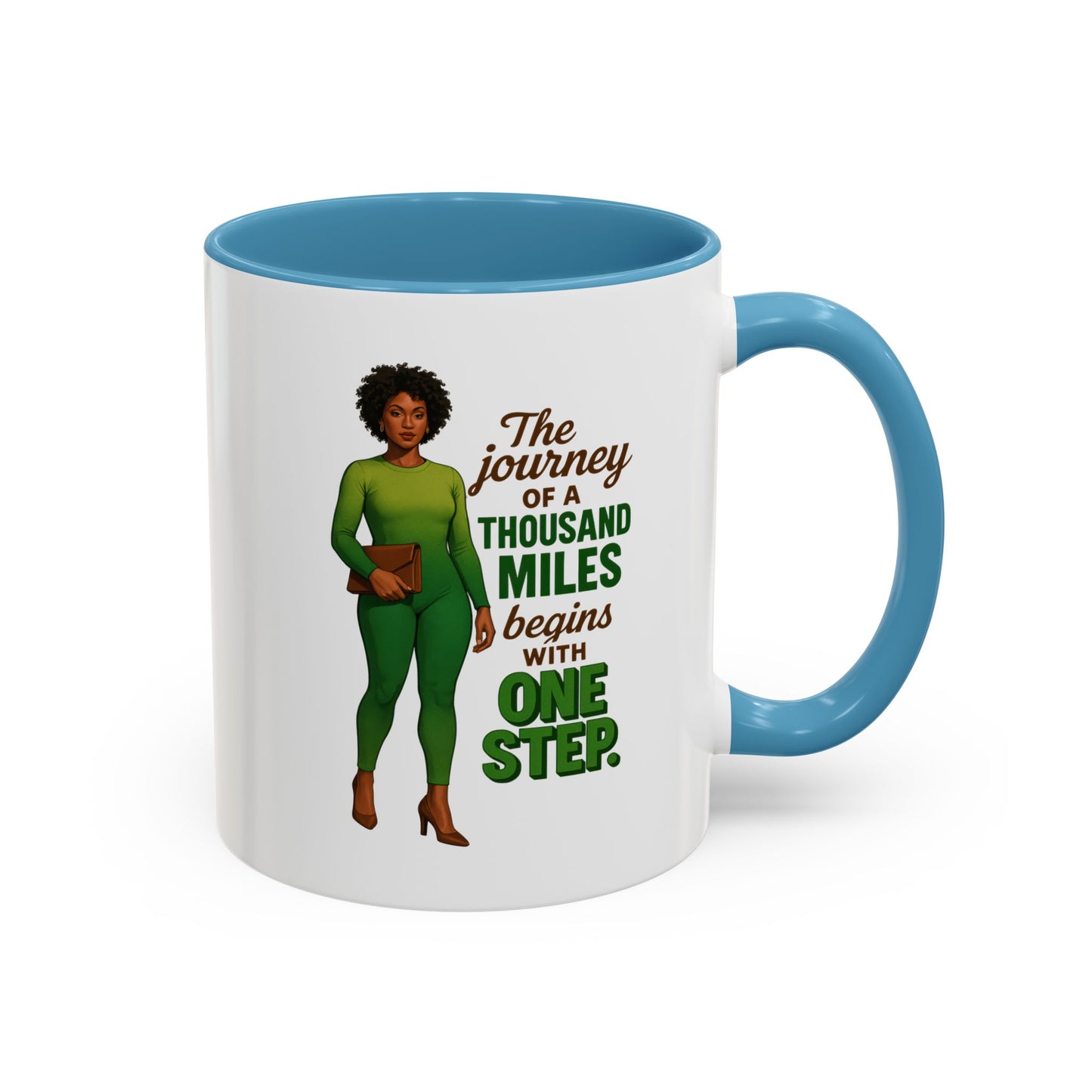 Inspirational Accent Coffee Mug - Motivational Quote Mug, Unique Gift for Her, Empowerment Coffee Cup, Coffee Lover's Gift, Tea Mug