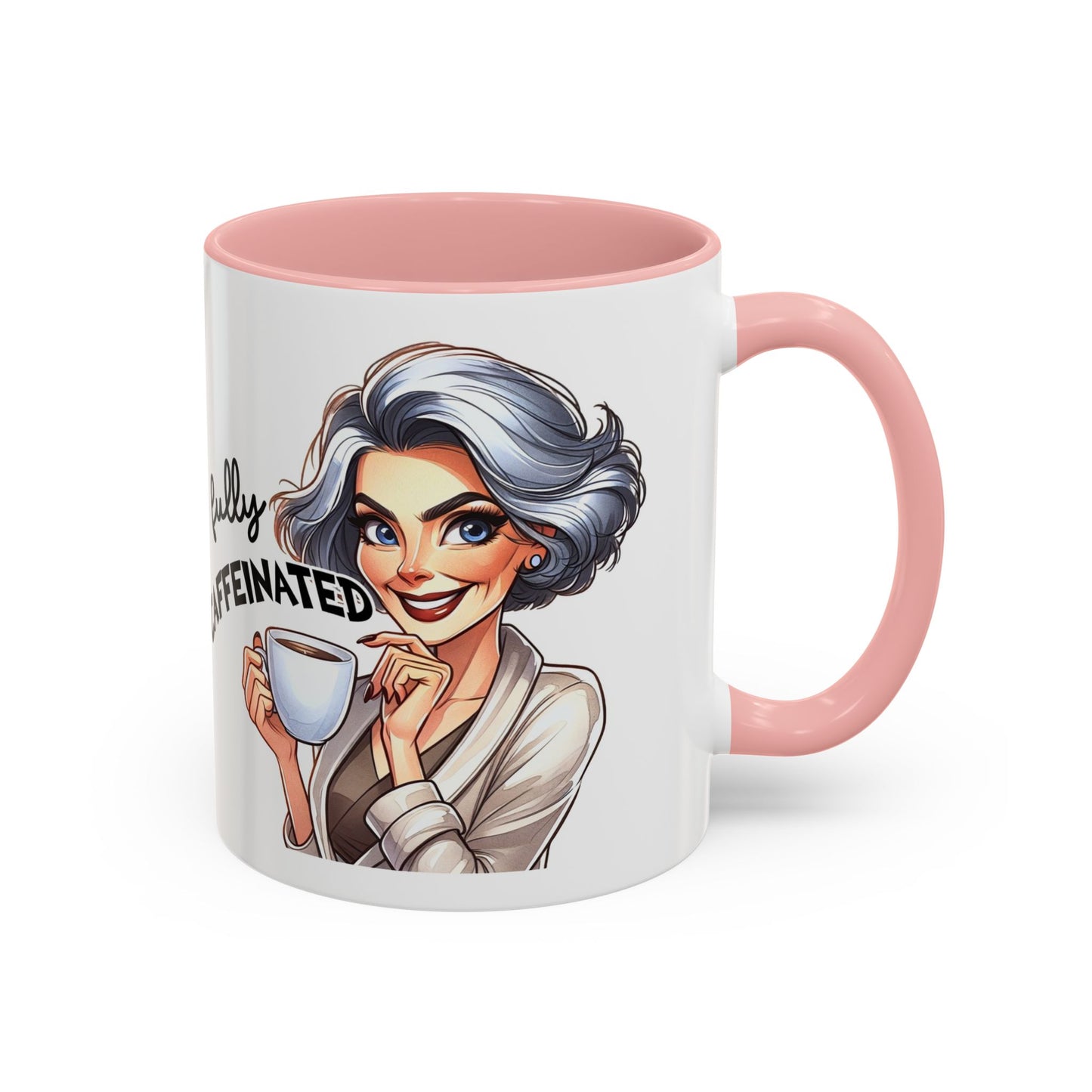 Fully Caffeinated Accent Mug - Fun Coffee Cup for Coffee Lovers, Unique Gift for Tea Drinkers, Funny Kitchen Decor, Motivational Mug, [...]