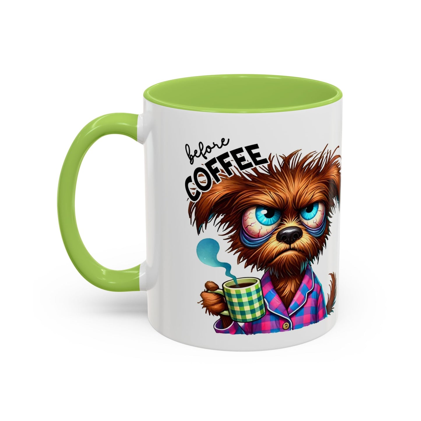 Caffeinated Dog Mug, Funny Pet Lover Coffee Cup, Gift for Dog Owners, Cute Animal Drinkware, Whimsical Home Decor