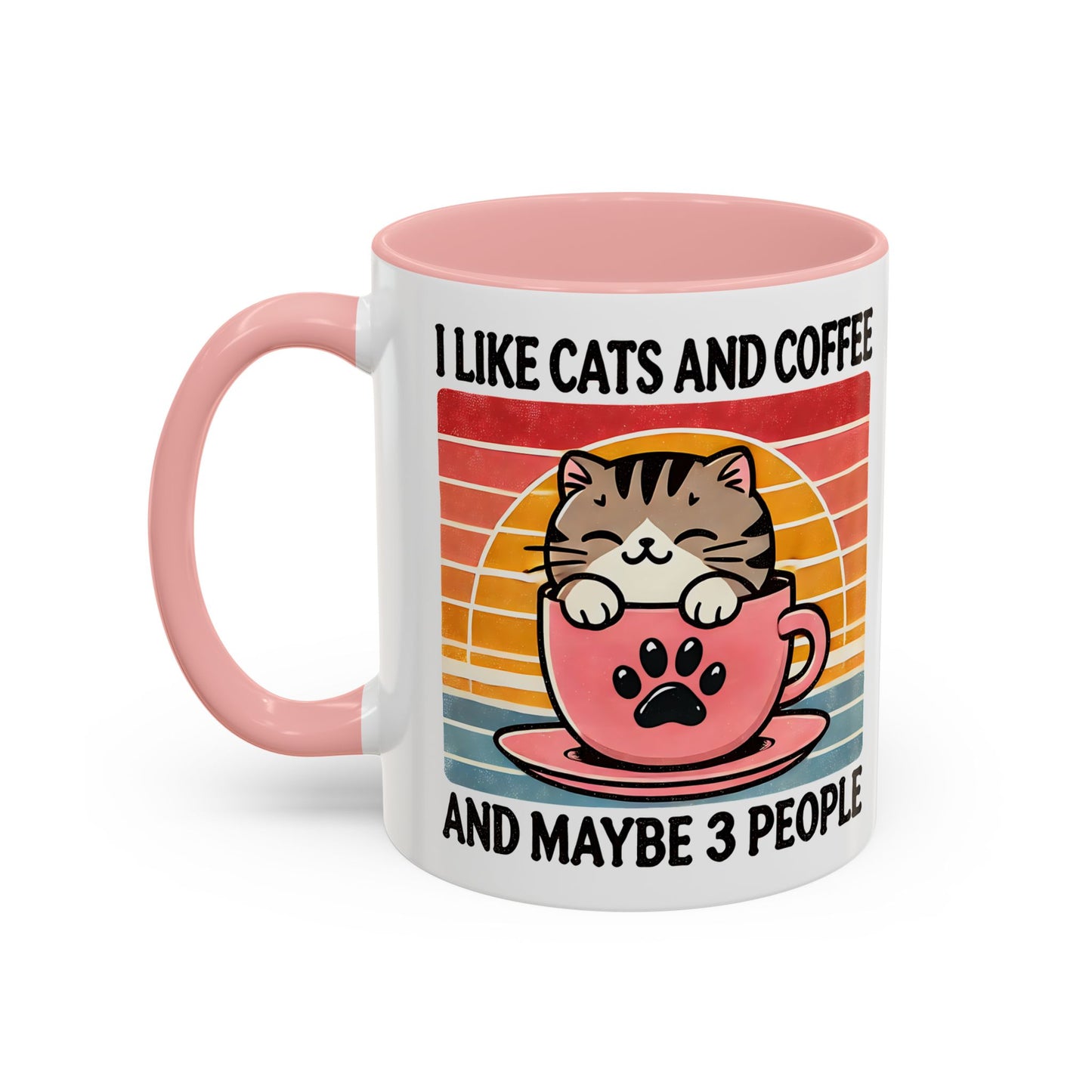 Cute Cat Coffee Mug, Cat Lover Gift, Coffee Lover Mug, Fun Pet Mug, Pet Owner Gifts