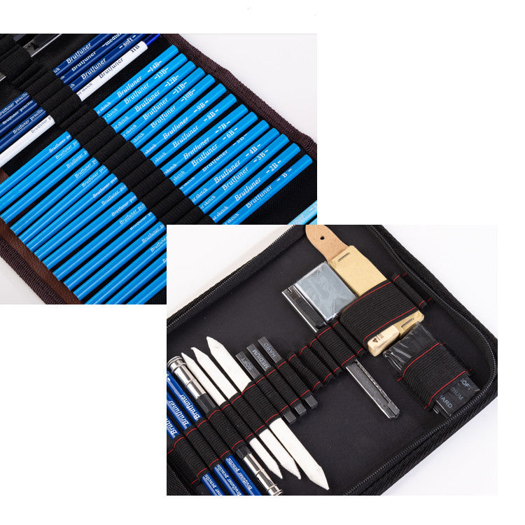 Pencil Sketch Set For Beginners Drawing Charcoal