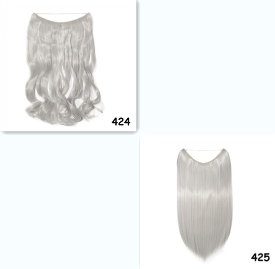 S-noilite 20 pouces Invisible Fil Pas de Clips dans les Cheveux Extensions Secrète Poisson Ligne Postiches Soyeux Droite Synthétique