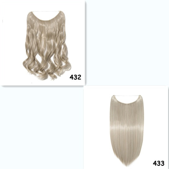 S-noilite 20 pouces Invisible Fil Pas de Clips dans les Cheveux Extensions Secrète Poisson Ligne Postiches Soyeux Droite Synthétique