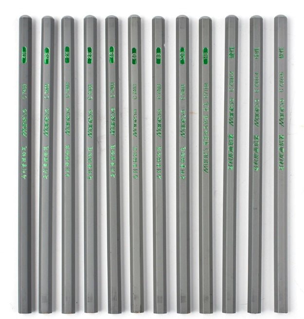 Soft, Medium And Hard Charcoal Box With Drawing Pencil Set