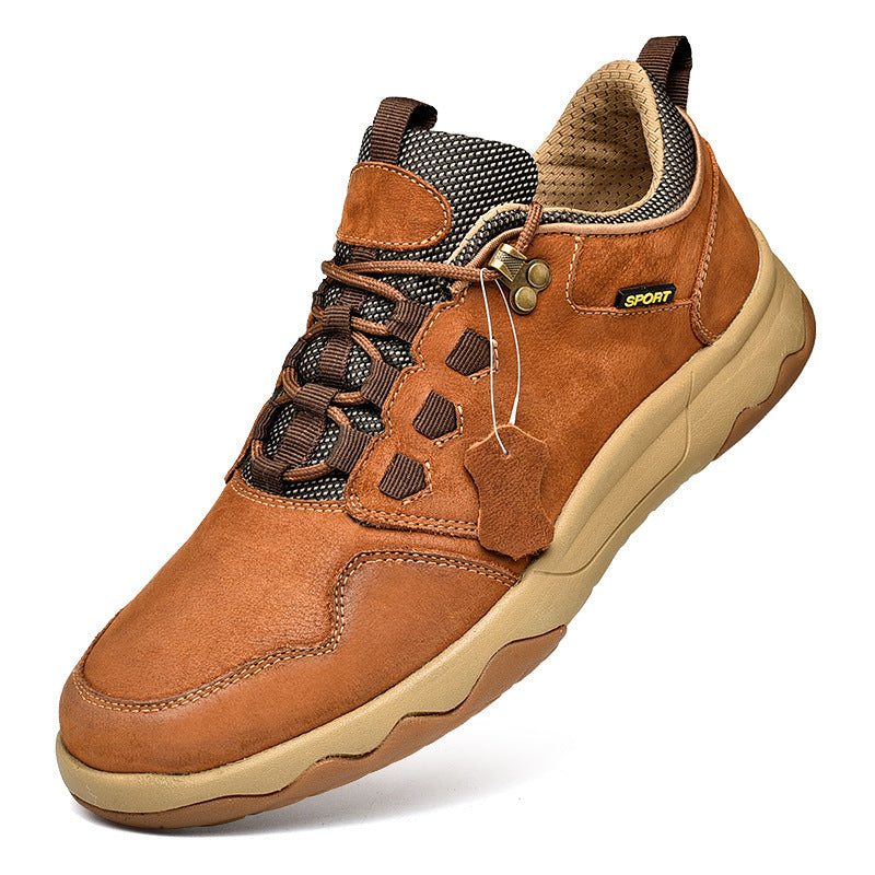 Casual Leather Shoes Travel Wear-resistant Hiking Shoes