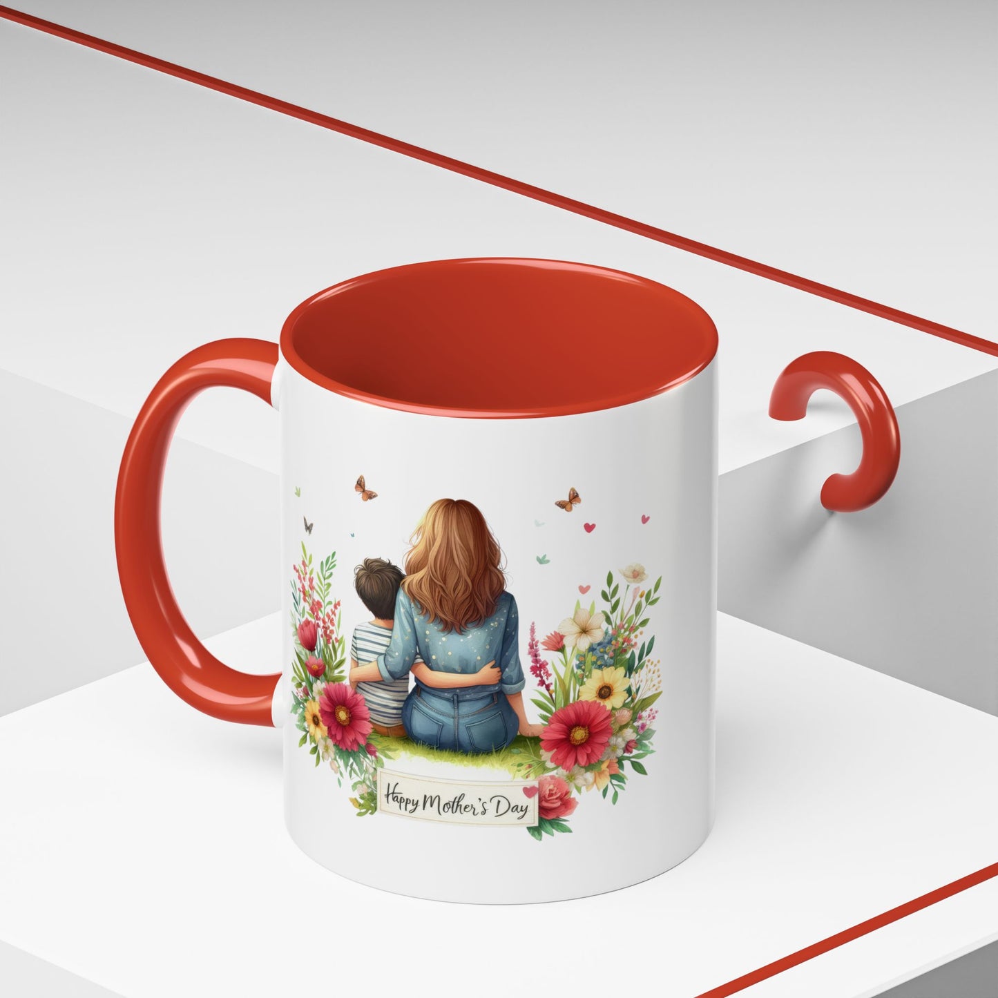 Floral Mother’s Day Coffee Mug, Gift for Moms, Tea Cup for Garden Lovers, Cute Mug for Mother's Day, Inspirational Beverage Mug