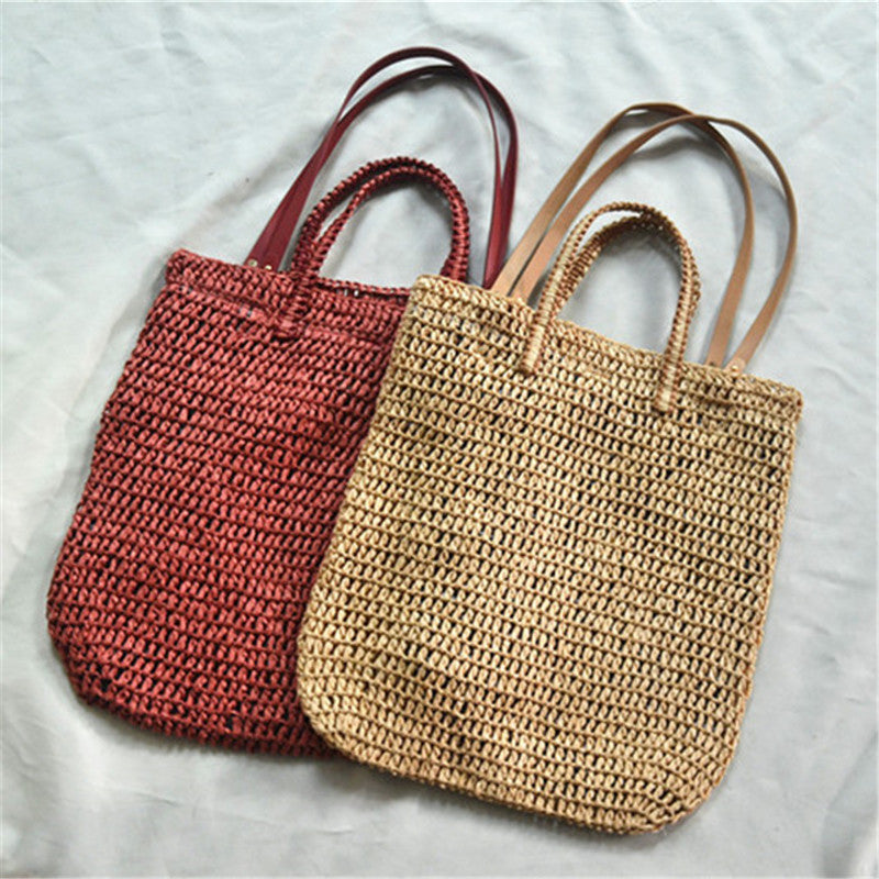 Post Crochet Women's Summer Straw Woven Bag Shoulder Bag