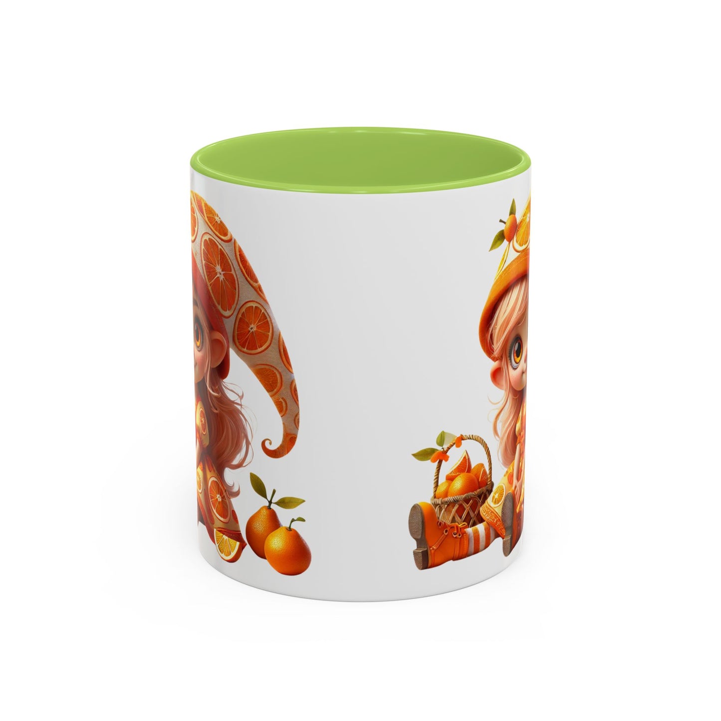 Whimsical Orange-Themed Coffee Mug, Cute Ceramic Cup for Fruit Lovers, Ideal Gift for Halloween, Birthdays, and Orange Enthusiasts