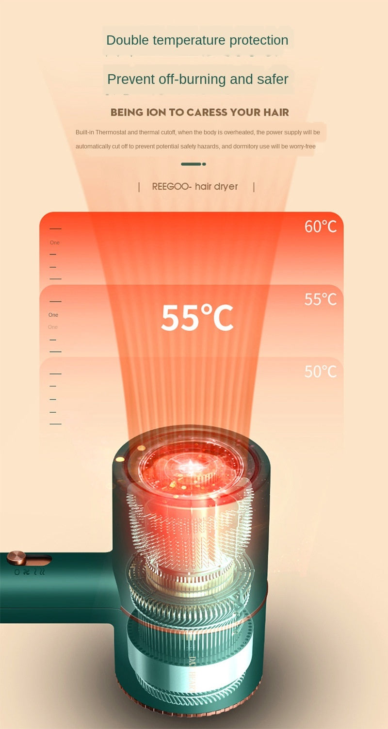 Anion Folding Hair Dryer With Three Levels Of Hot And Cold Air