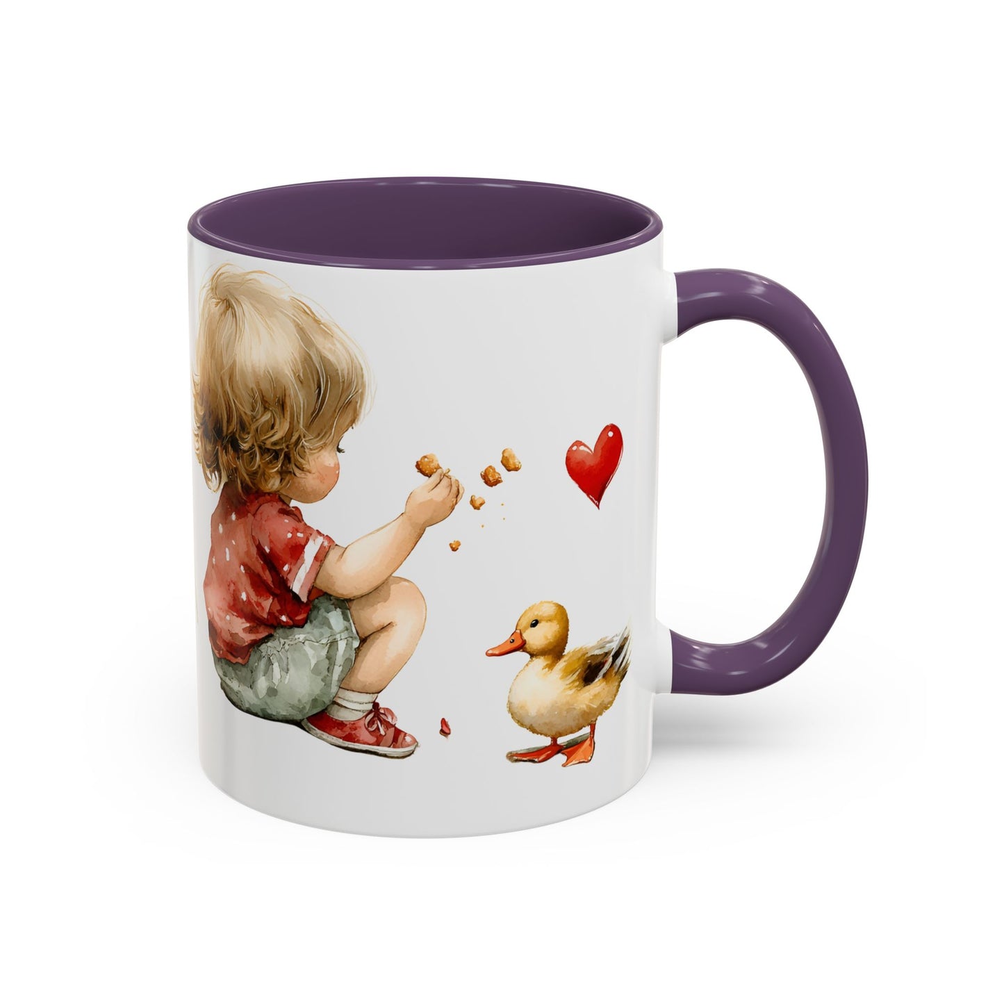 Adorable Duck-Themed Coffee Mug for Kids, Cute Child & Duck Design, Perfect Gift for Birthdays, Baby Showers, Animal Lovers, Kitchen Decor