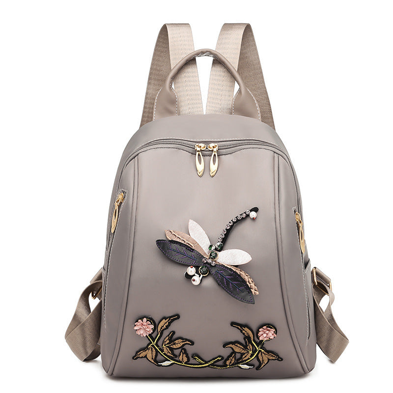 New Retro Chinese Style Embroidered Women'S Backpack, Oxford Cloth Multi-Purpose Fashion Casual Women'S Bag
