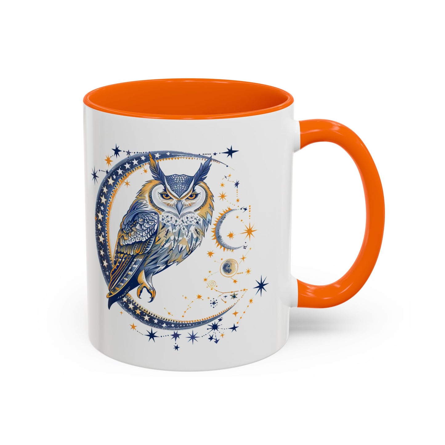 Celestial Owl Coffee Mug | Starry Night Mug, Astrology Gift, Owl Lover Cup, Unique Drinking Vessel, Enchanted Home Decor