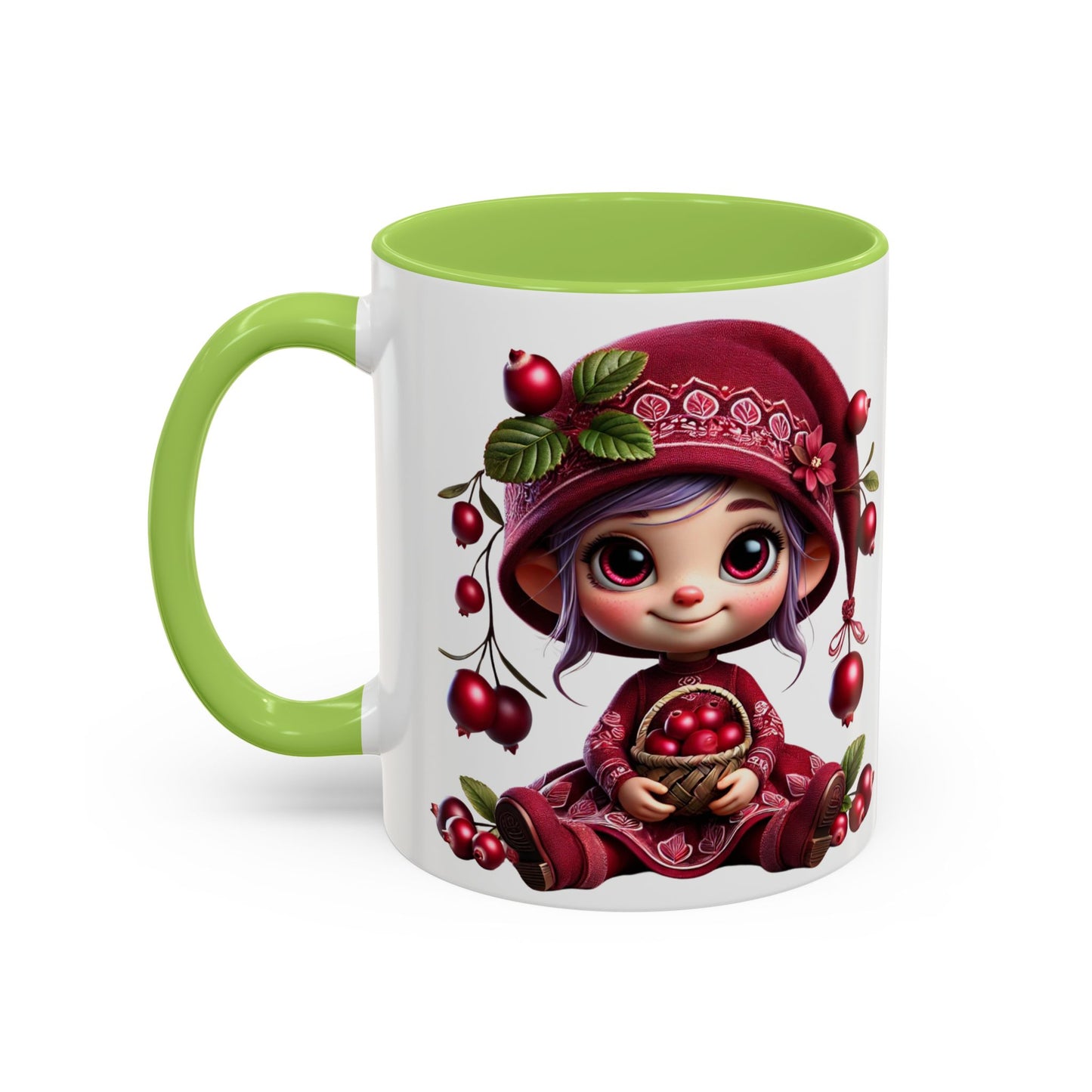 Cute Cherry Character Coffee Mug - 11oz & 15oz, Perfect for Cozy Mornings