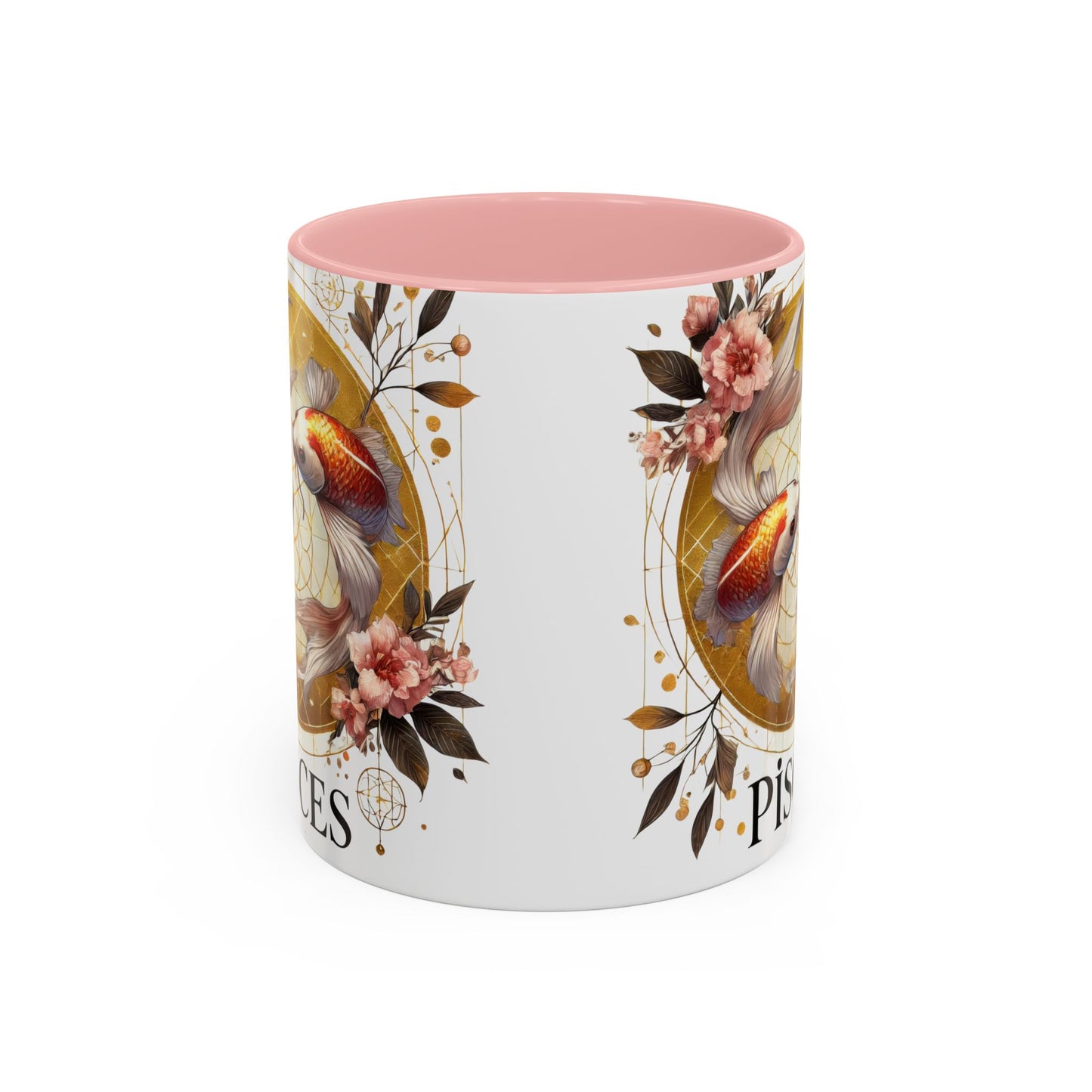 Pisces Goldfish Accent Coffee Mug – Zodiac Astrology Gift for Fish Lovers