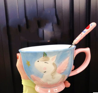 Ceramic Mug Household Mug Oatmeal Mug Cute