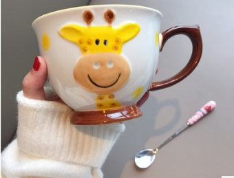 Ceramic Mug Household Mug Oatmeal Mug Cute