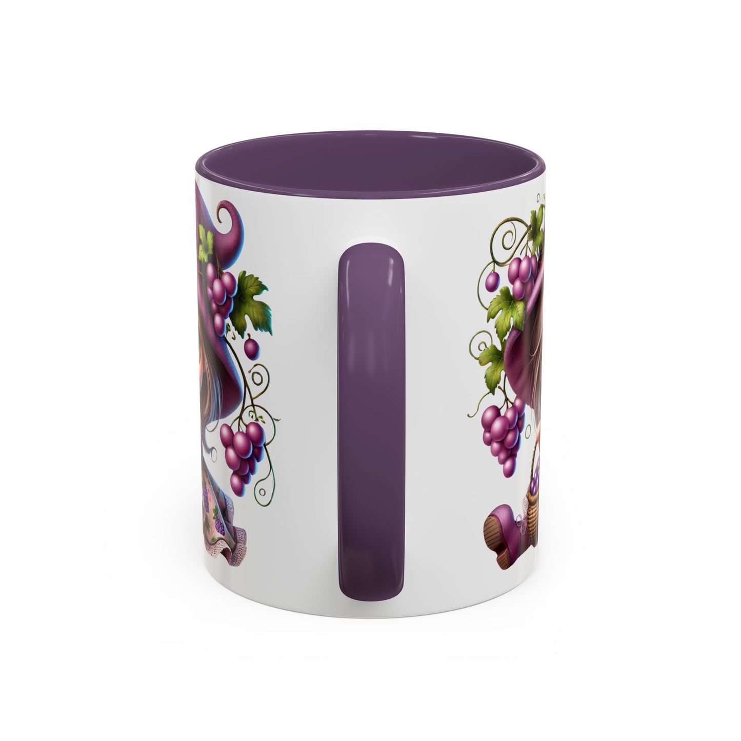Whimsical Grape Girl Coffee Mug - Perfect for Wine Lovers and Gift Giving