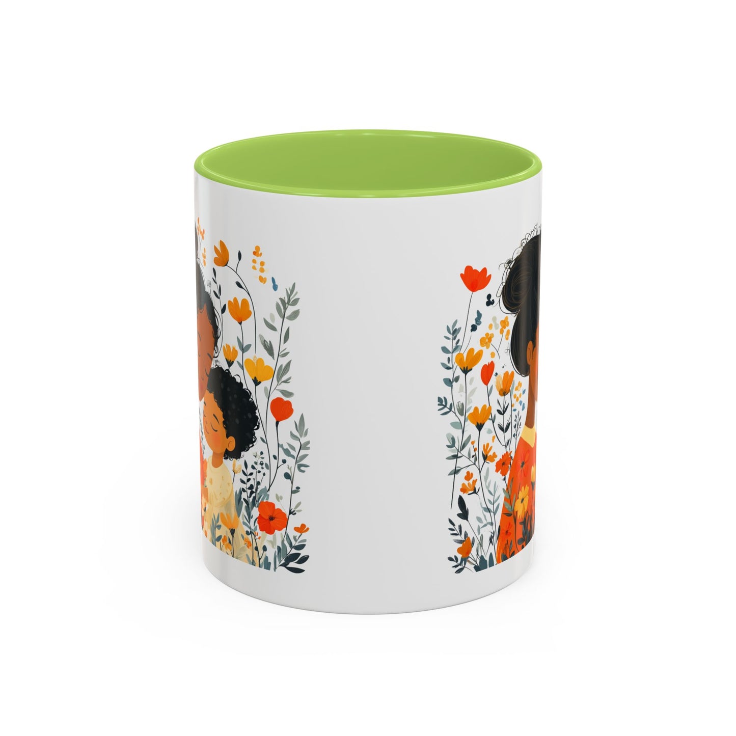 Floral Mama & Child Coffee Mug - Perfect for Mother's Day, Gift for Mom, Family Time, Cute Drinkware, Wellness, Friendship