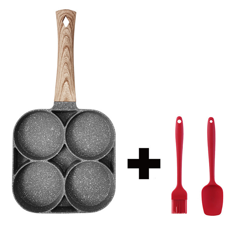 Quatre Trou Omelette Pan, Non-bâton Pan
