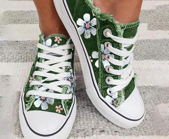 Spring And Autumn Single Shoes Korean Denim Canvas Shoes Store Hive UNIjuntos