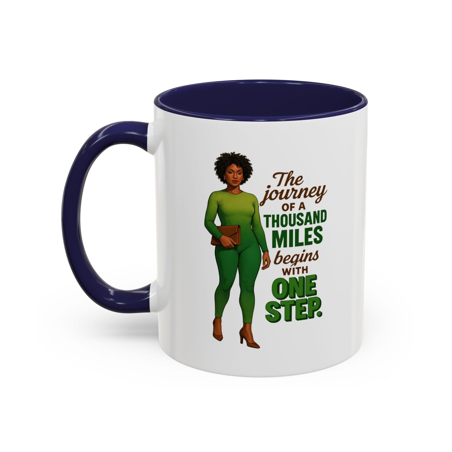 Inspirational Accent Coffee Mug - Motivational Quote Mug, Unique Gift for Her, Empowerment Coffee Cup, Coffee Lover's Gift, Tea Mug