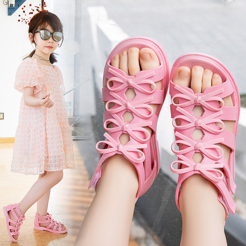 Summer New Foreign Style Girls'' Princess Shoes Middle School