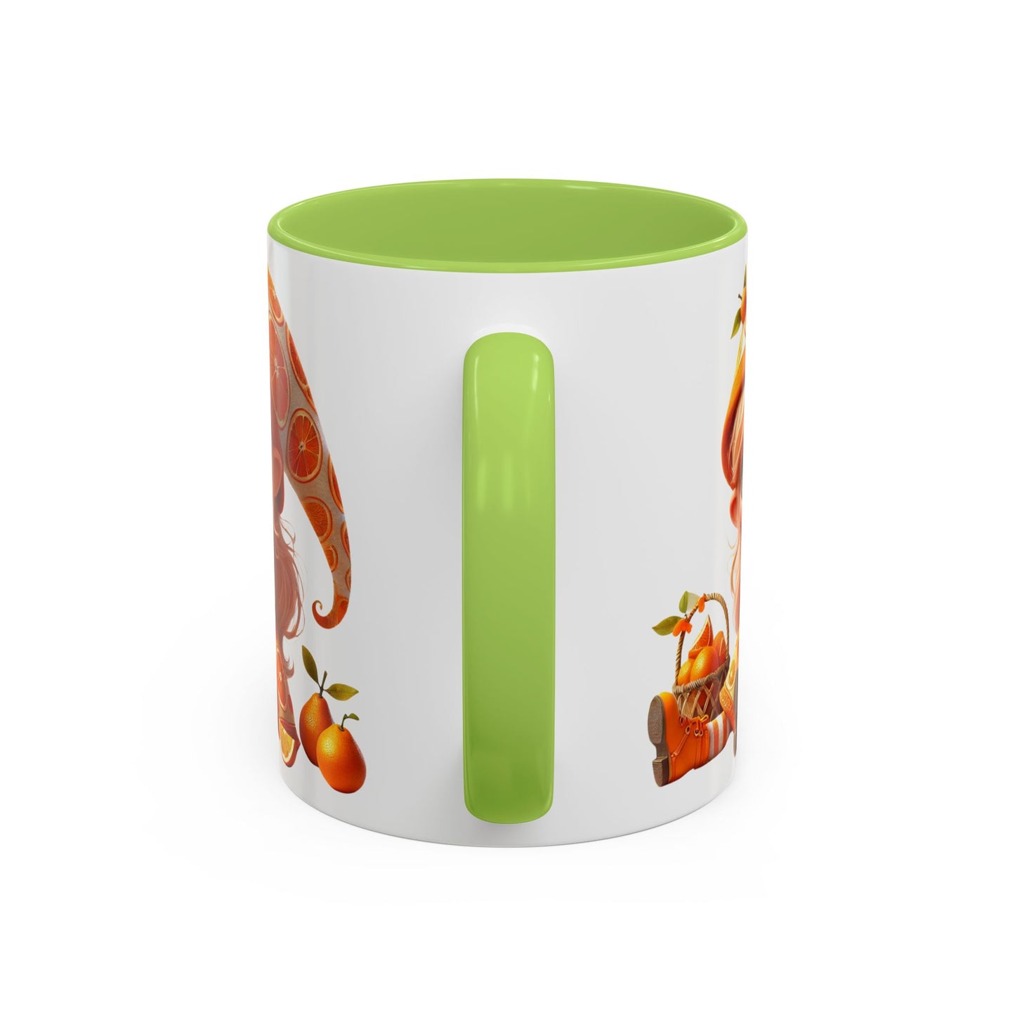 Whimsical Orange-Themed Coffee Mug, Cute Ceramic Cup for Fruit Lovers, Ideal Gift for Halloween, Birthdays, and Orange Enthusiasts