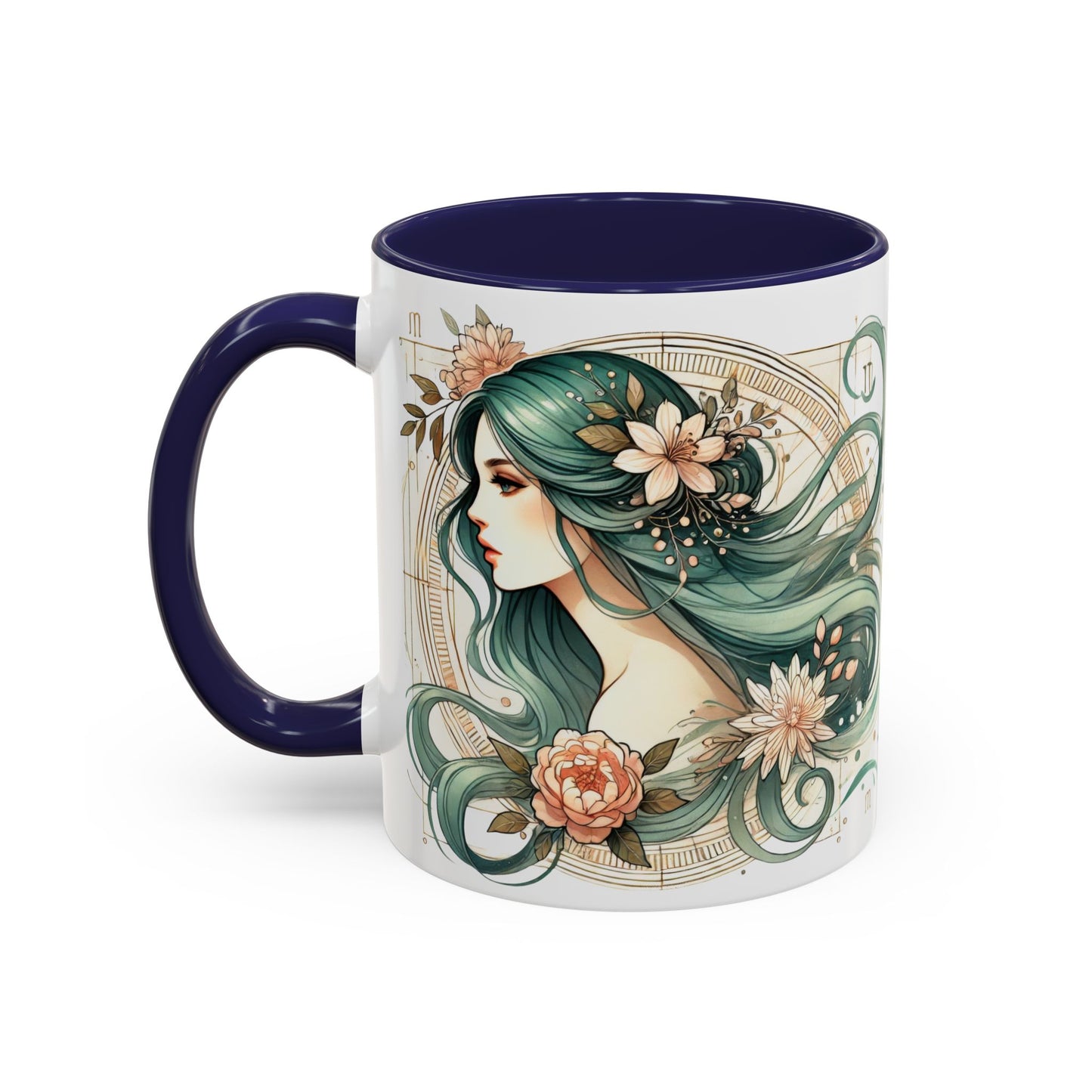 Elegant Floral Accent Coffee Mug - 11oz & 15oz